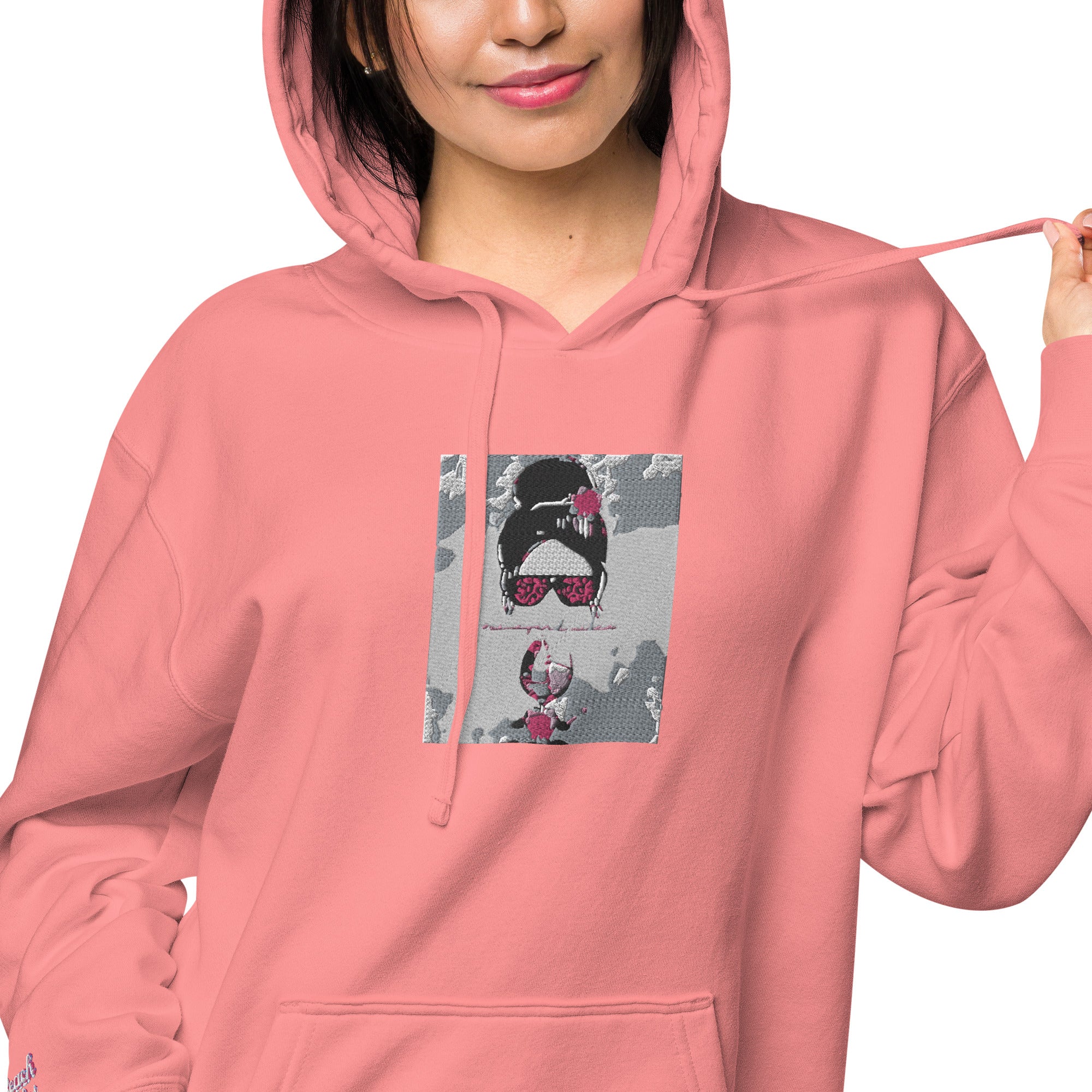 Vineyard Vibes Pink Water Color Peach - Unisex pigment-dyed hoodie