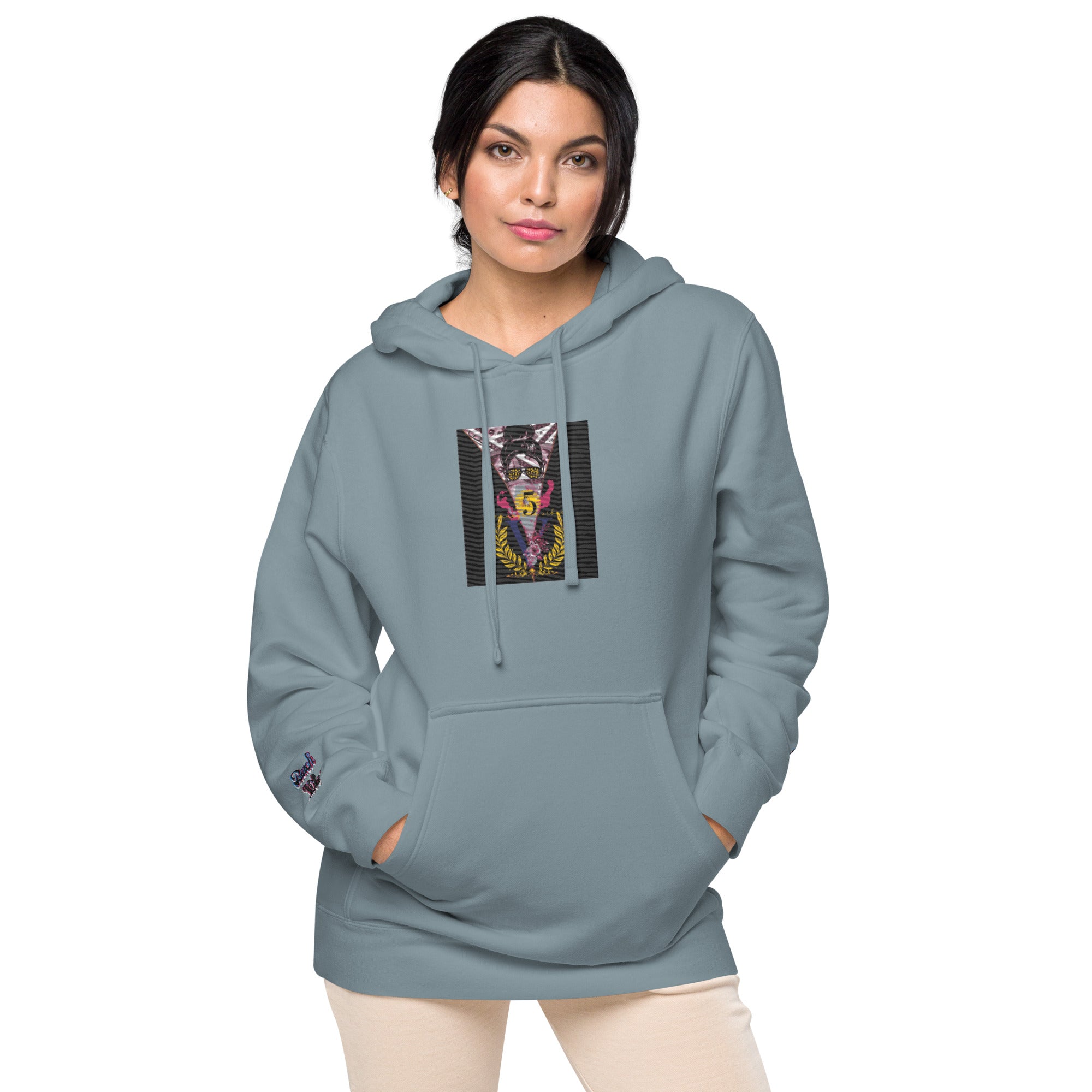 RichV5/Vineyard Vibes Emperial Slate Blue - Unisex pigment-dyed hoodie