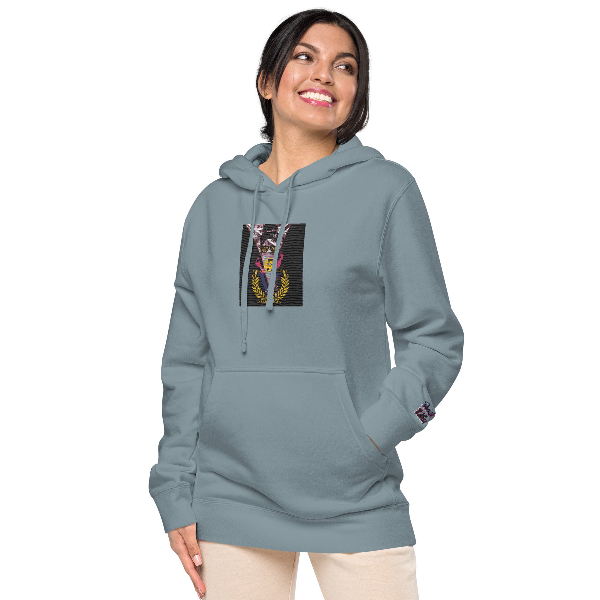 RichV5/Vineyard Vibes Emperial Slate Blue - Unisex pigment-dyed hoodie