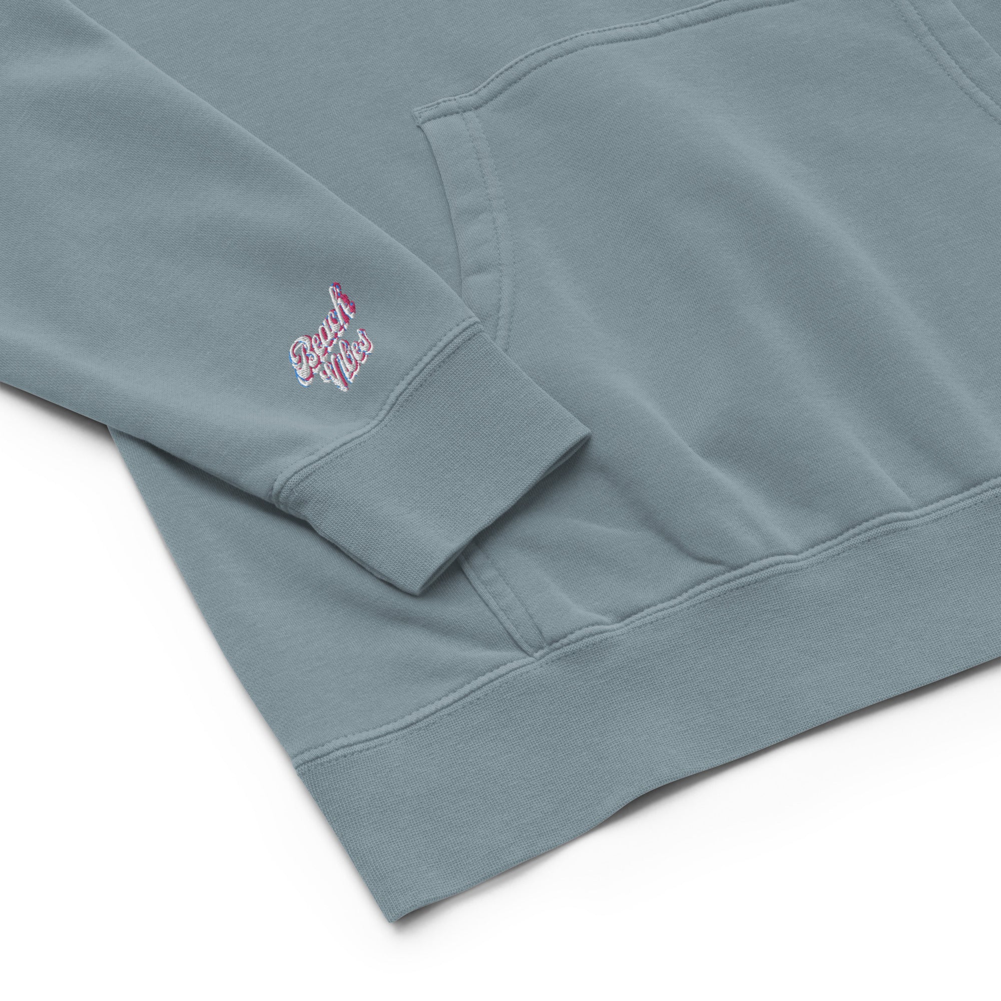 Vineyard Vibes Pink Water Color Slate Blue - Unisex pigment-dyed hoodie