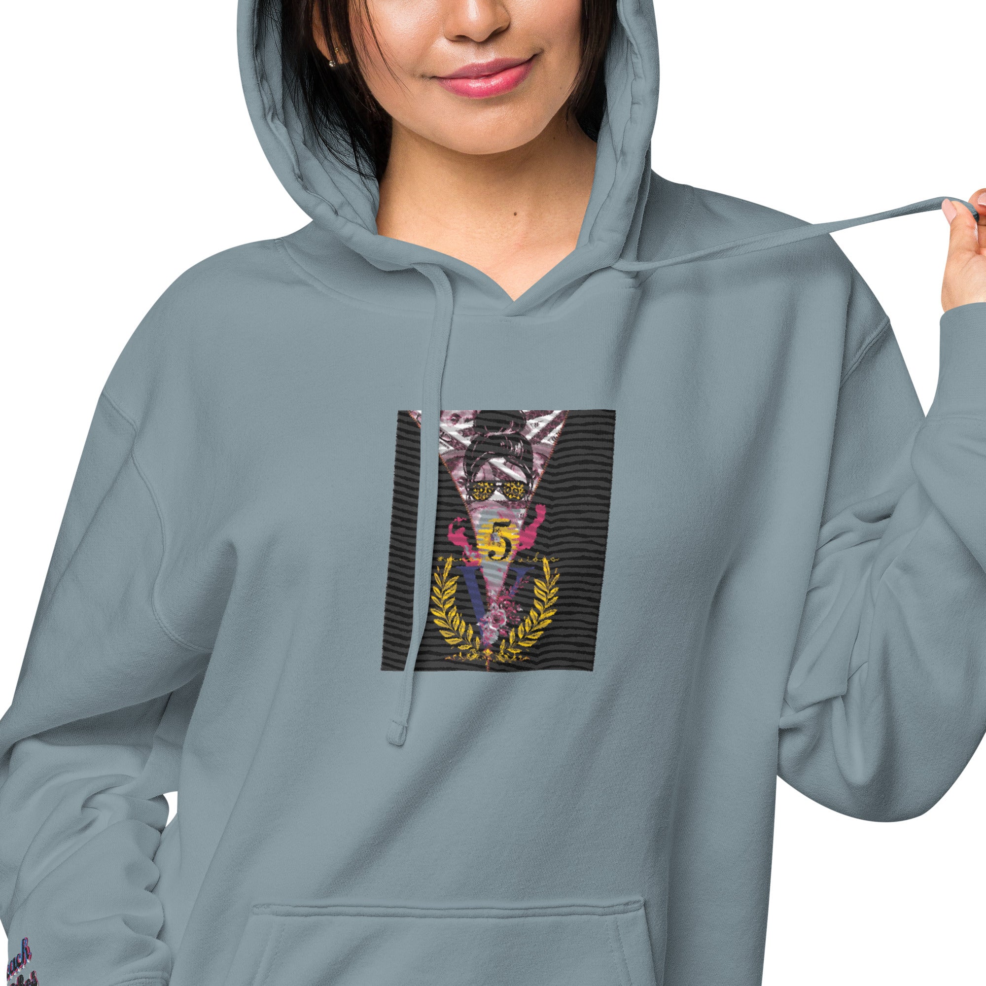 RichV5/Vineyard Vibes Emperial Slate Blue - Unisex pigment-dyed hoodie