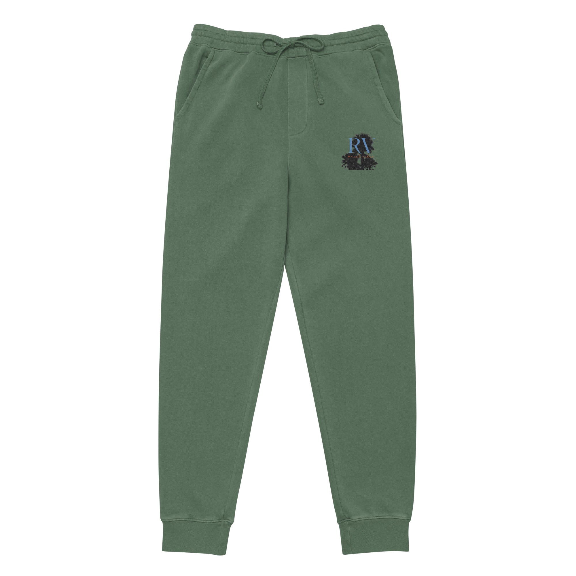 Rich Vibes RV Palm Trees Logo - Unisex pigment-dyed sweatpants