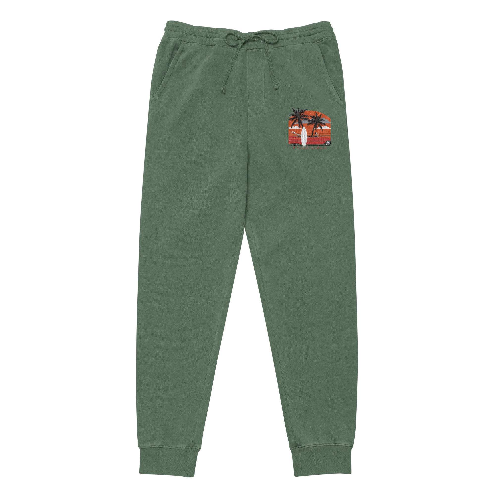 RV5 Surfs Up Sunset Classic Alpine Green - Unisex pigment-dyed sweatpants