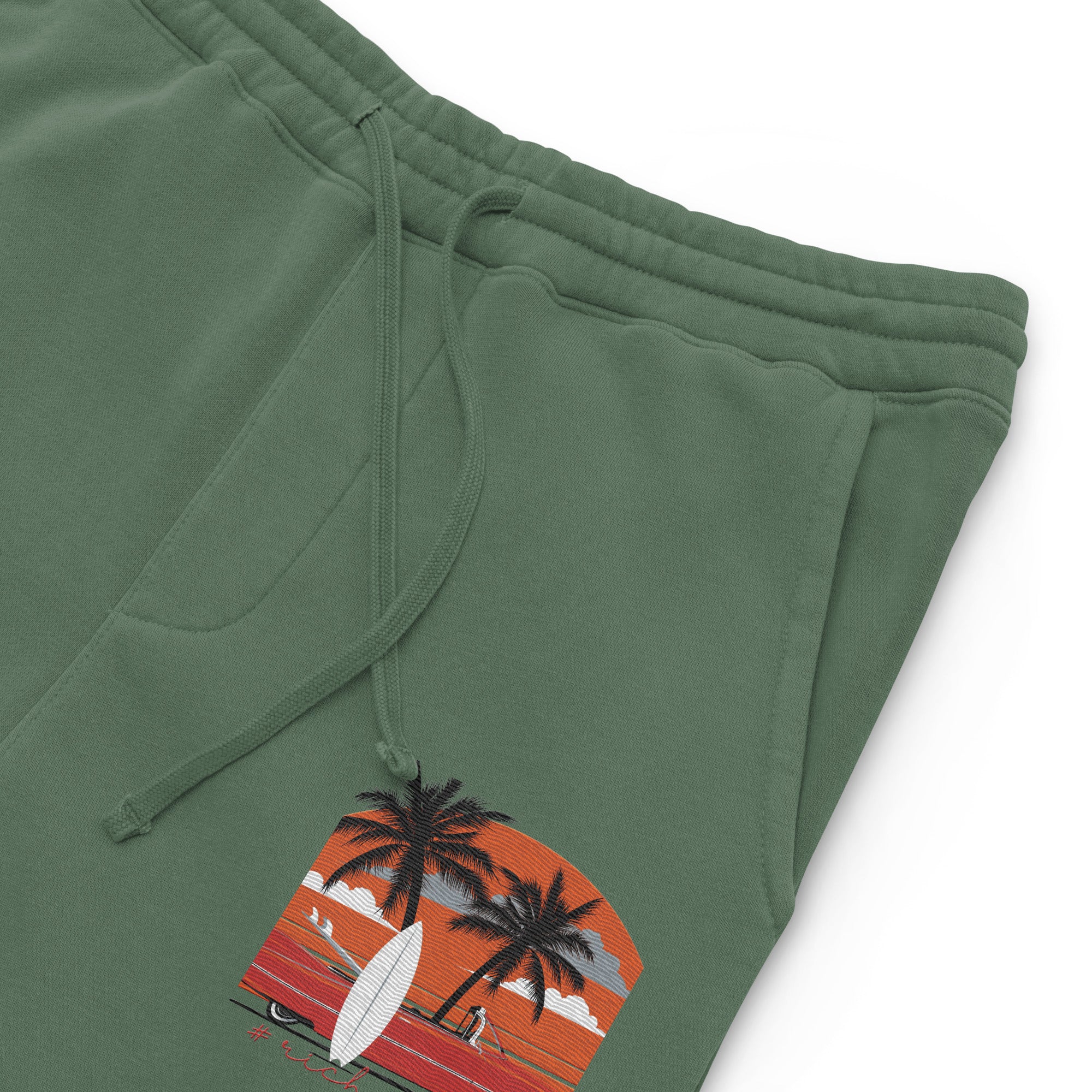 RV5 Surfs Up Sunset Classic Alpine Green - Unisex pigment-dyed sweatpants
