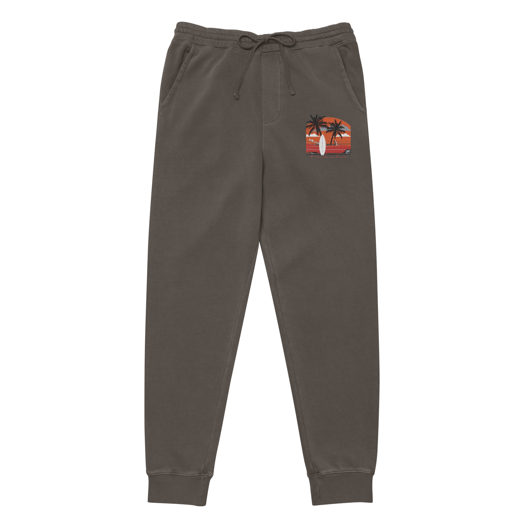 RV5 Surfs Up Sunset Classic Black - Unisex pigment-dyed sweatpants