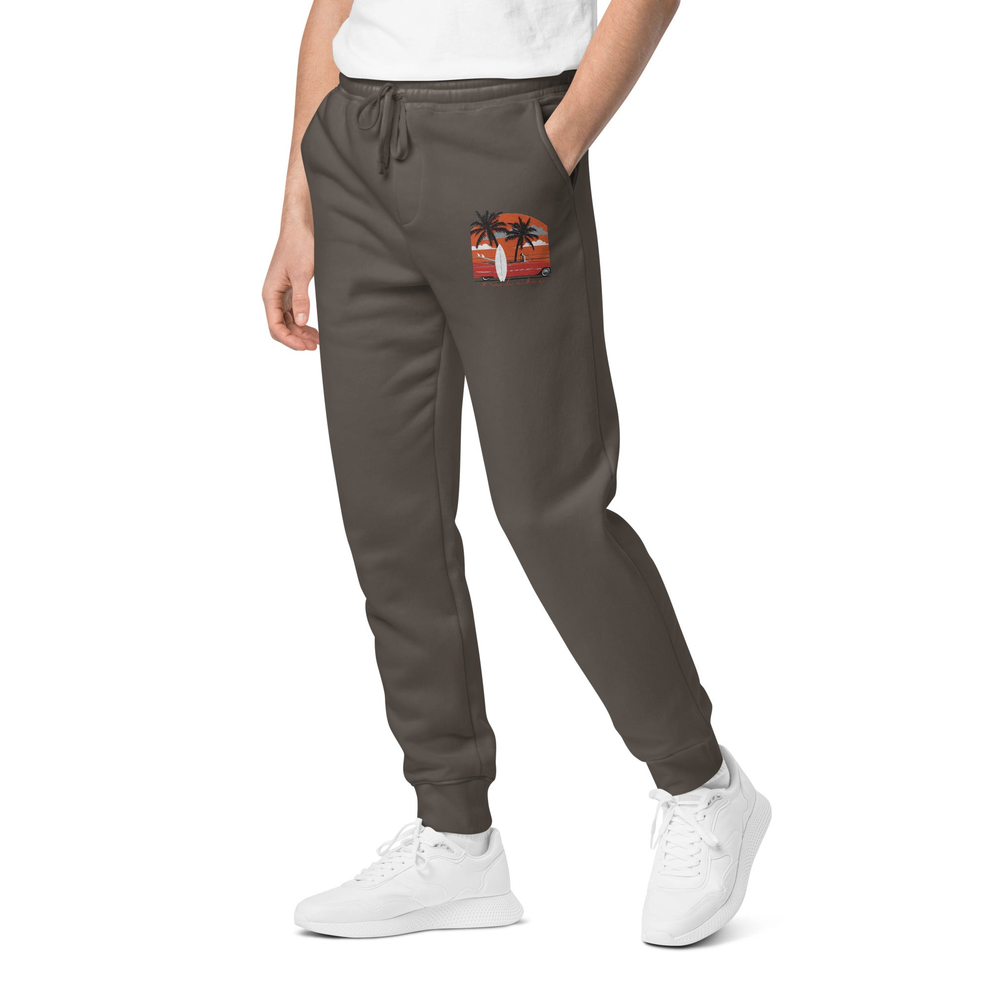 RV5 Surfs Up Sunset Classic Black - Unisex pigment-dyed sweatpants