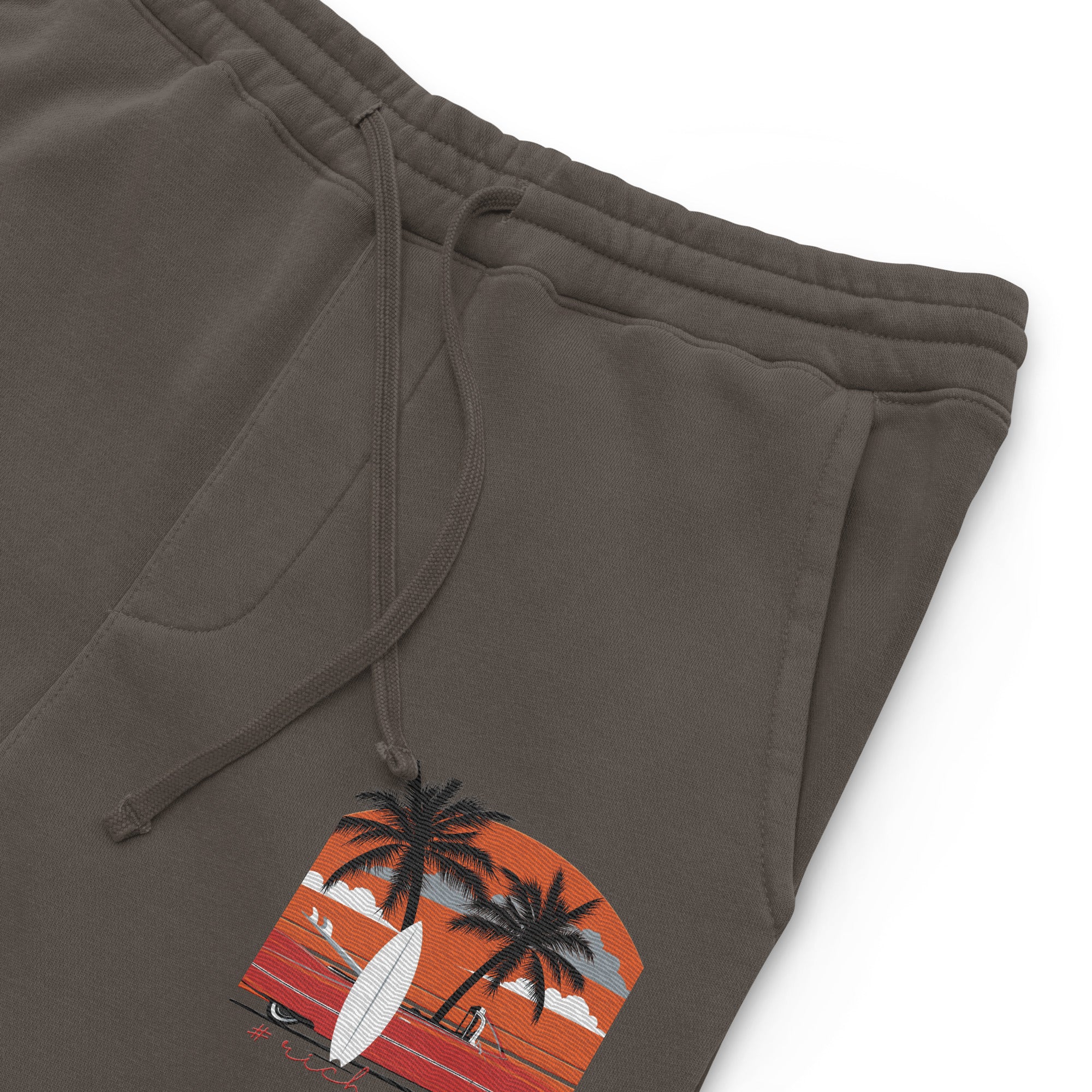RV5 Surfs Up Sunset Classic Black - Unisex pigment-dyed sweatpants