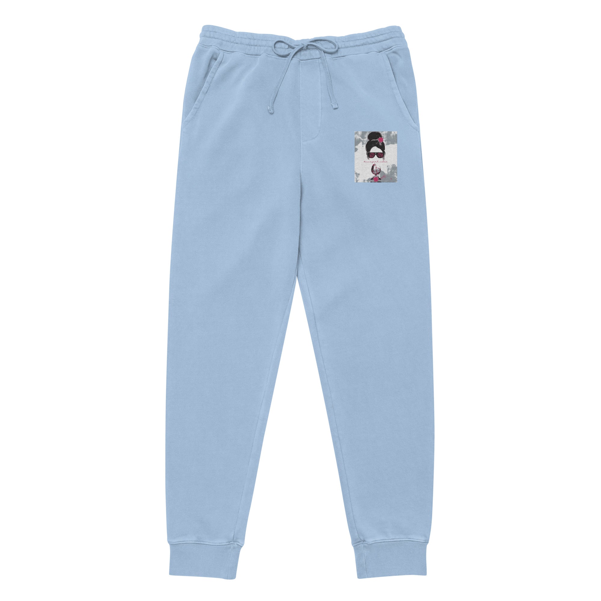 Vineyard Vibes Pink Water Color Light Blue - Unisex pigment-dyed sweatpants