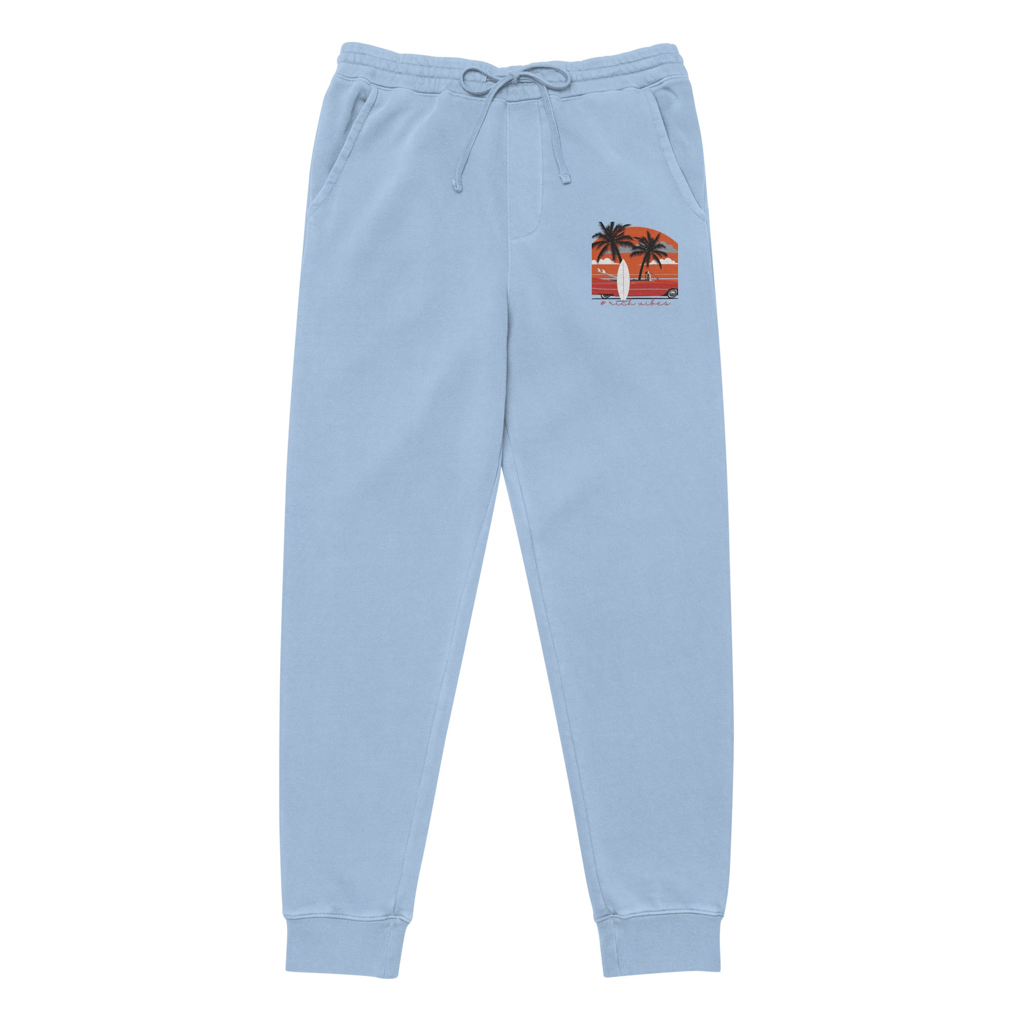 RV5 Surfs Up Sunset Classic Light Blue - Unisex pigment-dyed sweatpants