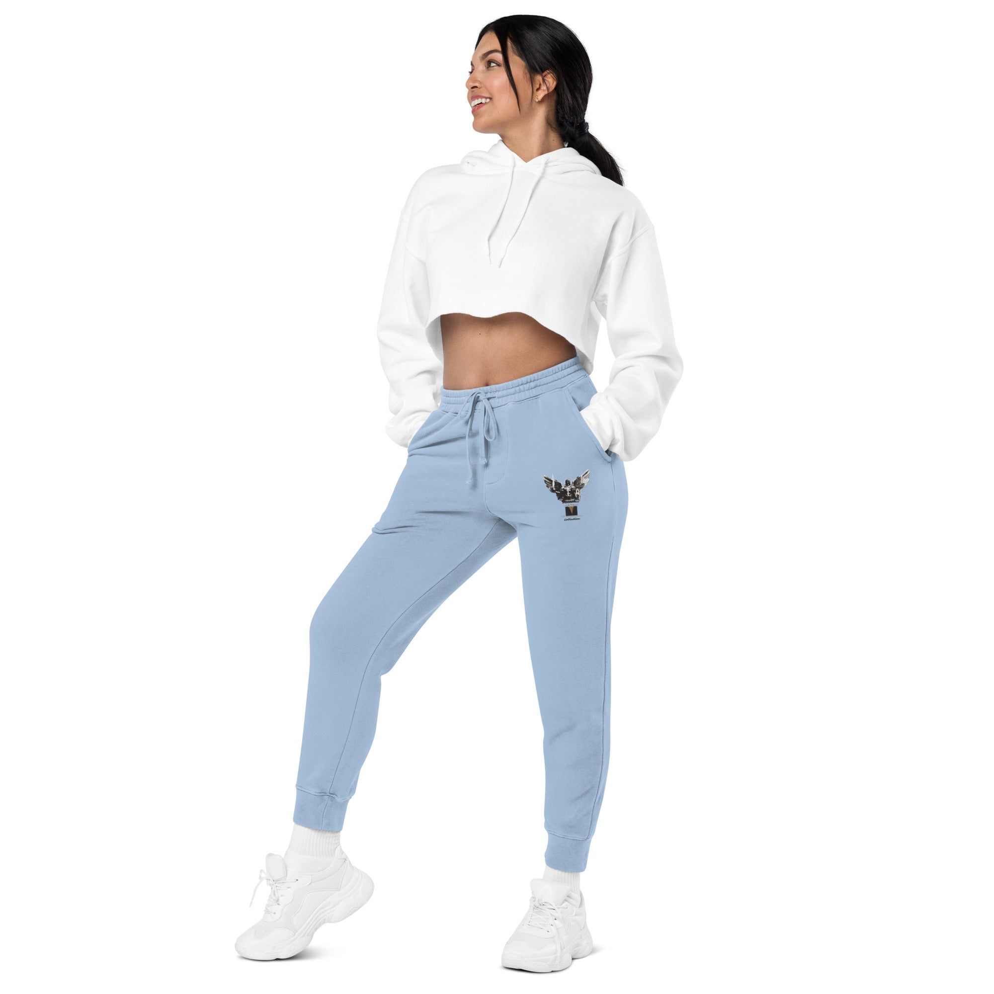 A. Rich Vibes Archangel Authentic Signature Collection Light Blue pigment-dyed sweatpants