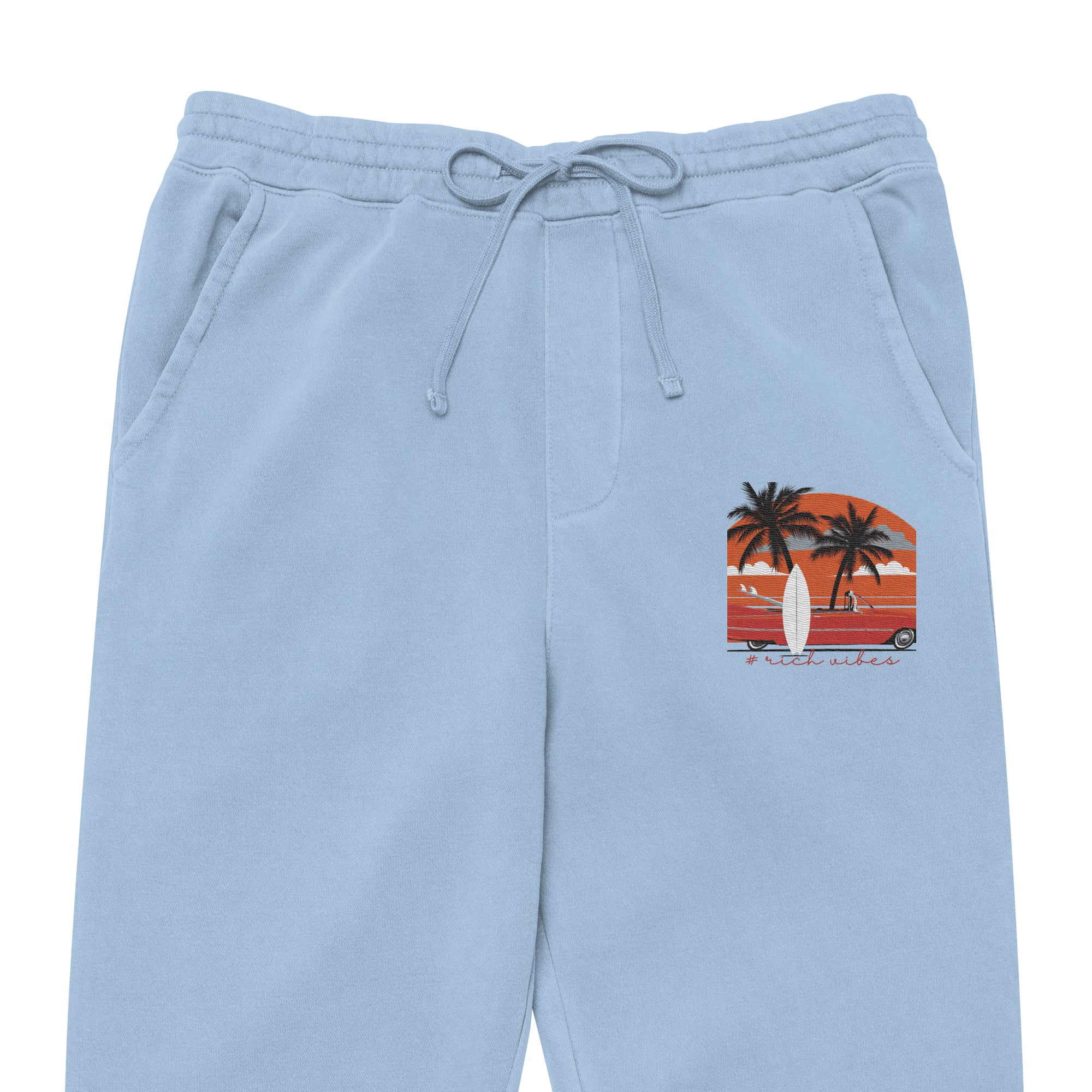 RV5 Surfs Up Sunset Classic Light Blue - Unisex pigment-dyed sweatpants