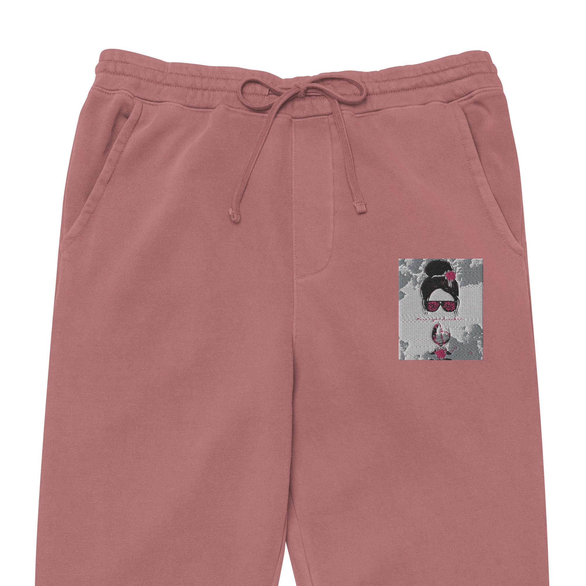 Vineyard Vibes Pink Water Color Maroon - Unisex pigment-dyed sweatpants