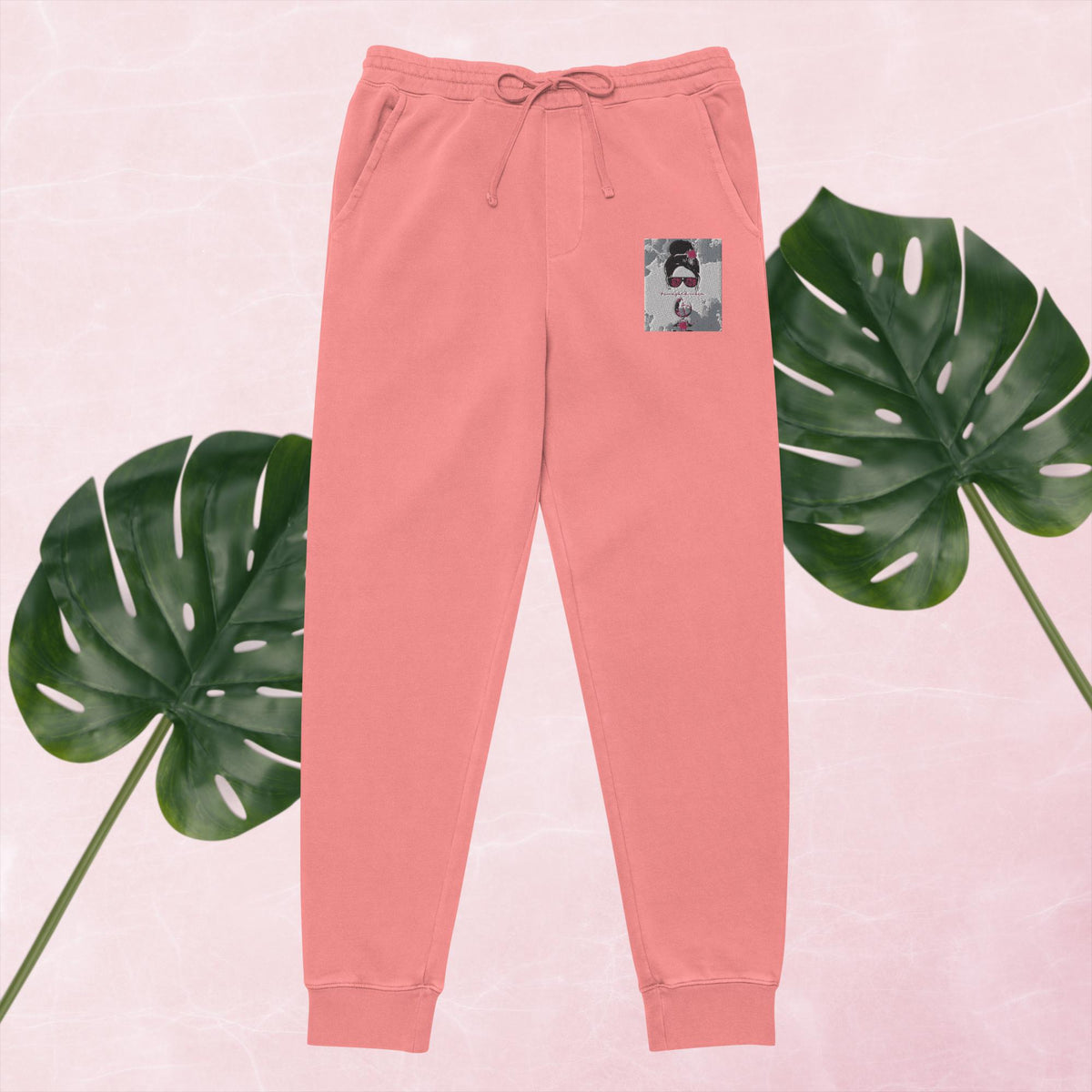 Vineyard Vibes Pink Water Color Peach Pink - Unisex pigment-dyed sweatpants