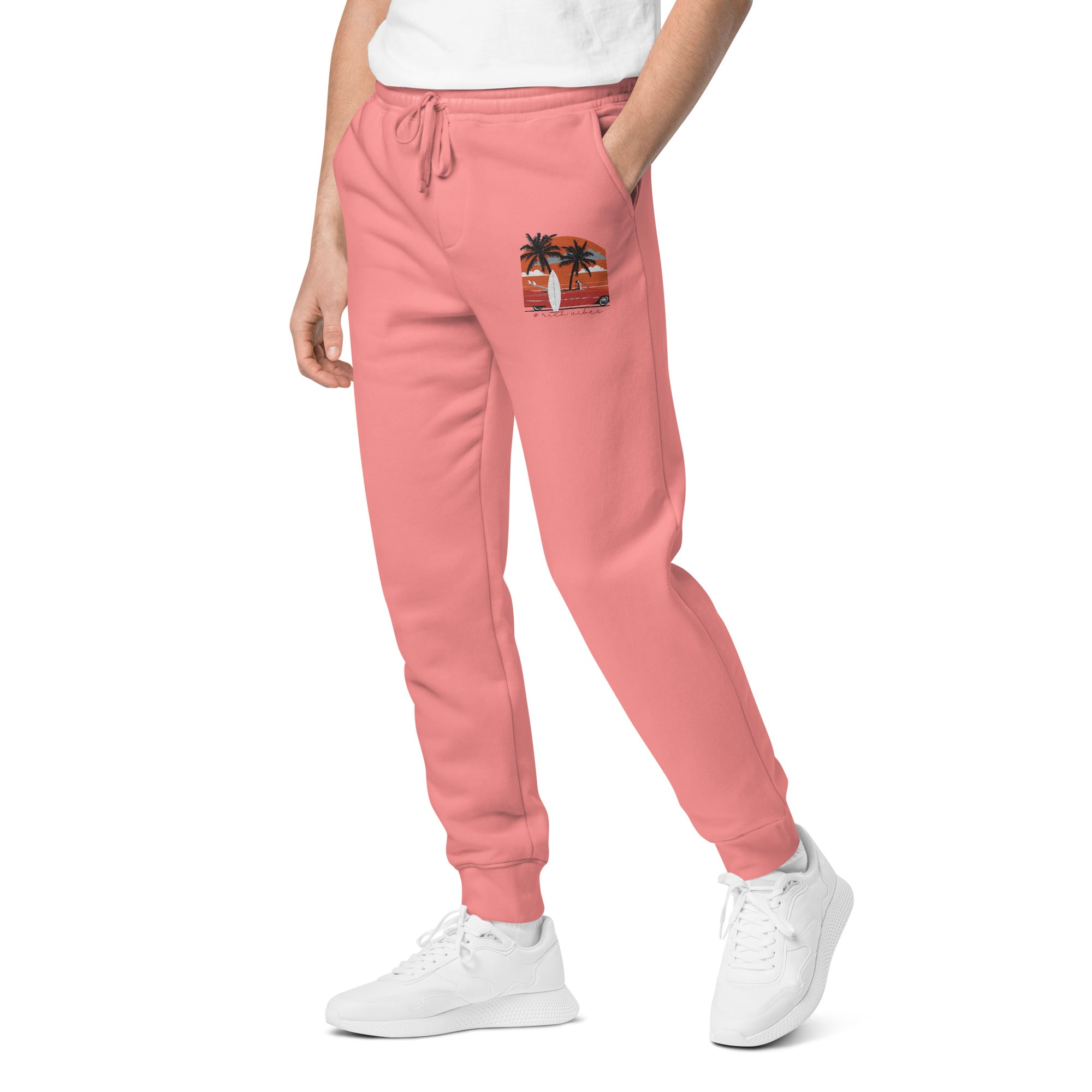 RV5 Surfs Up Sunset Classic Peach - Unisex pigment-dyed sweatpants