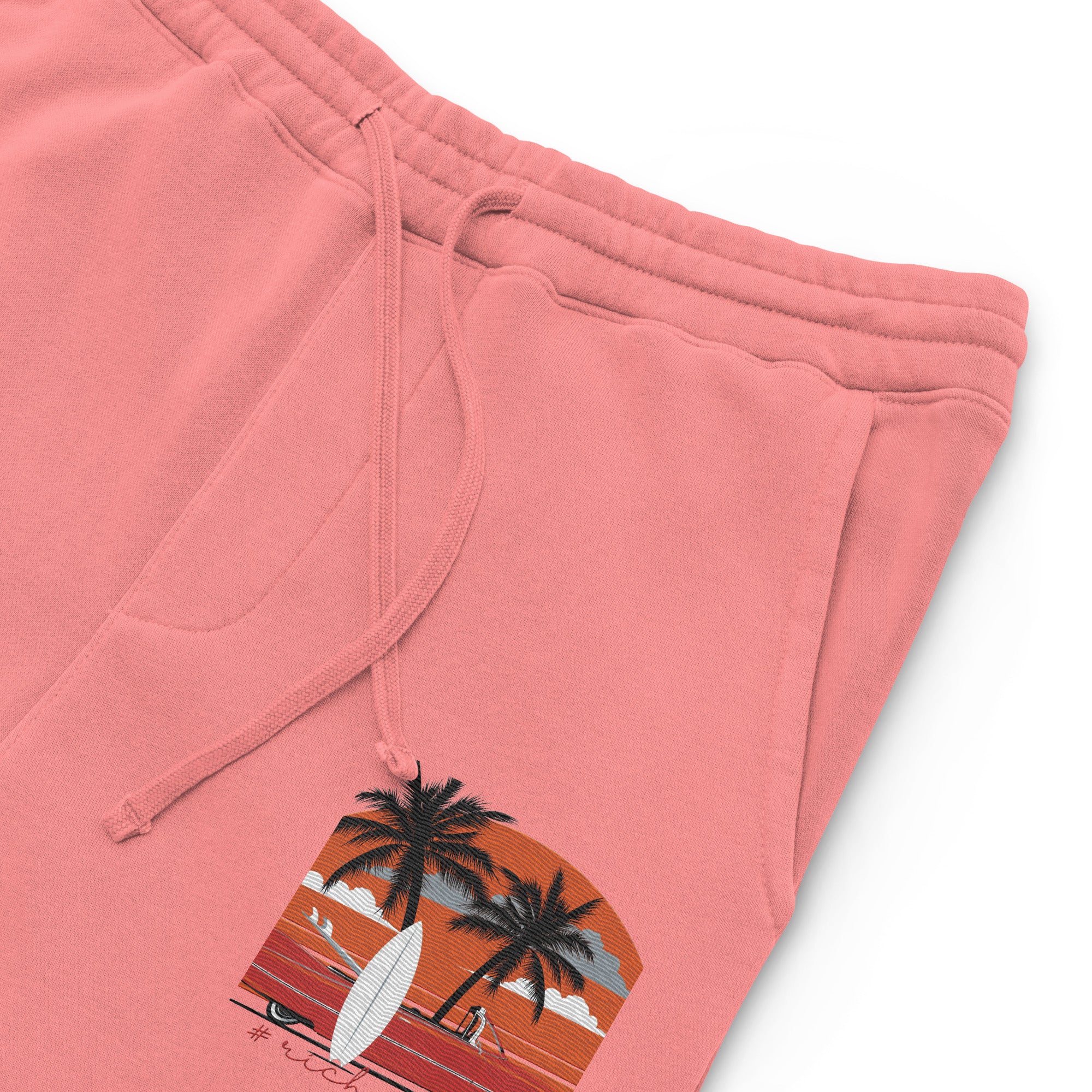 RV5 Surfs Up Sunset Classic Peach - Unisex pigment-dyed sweatpants