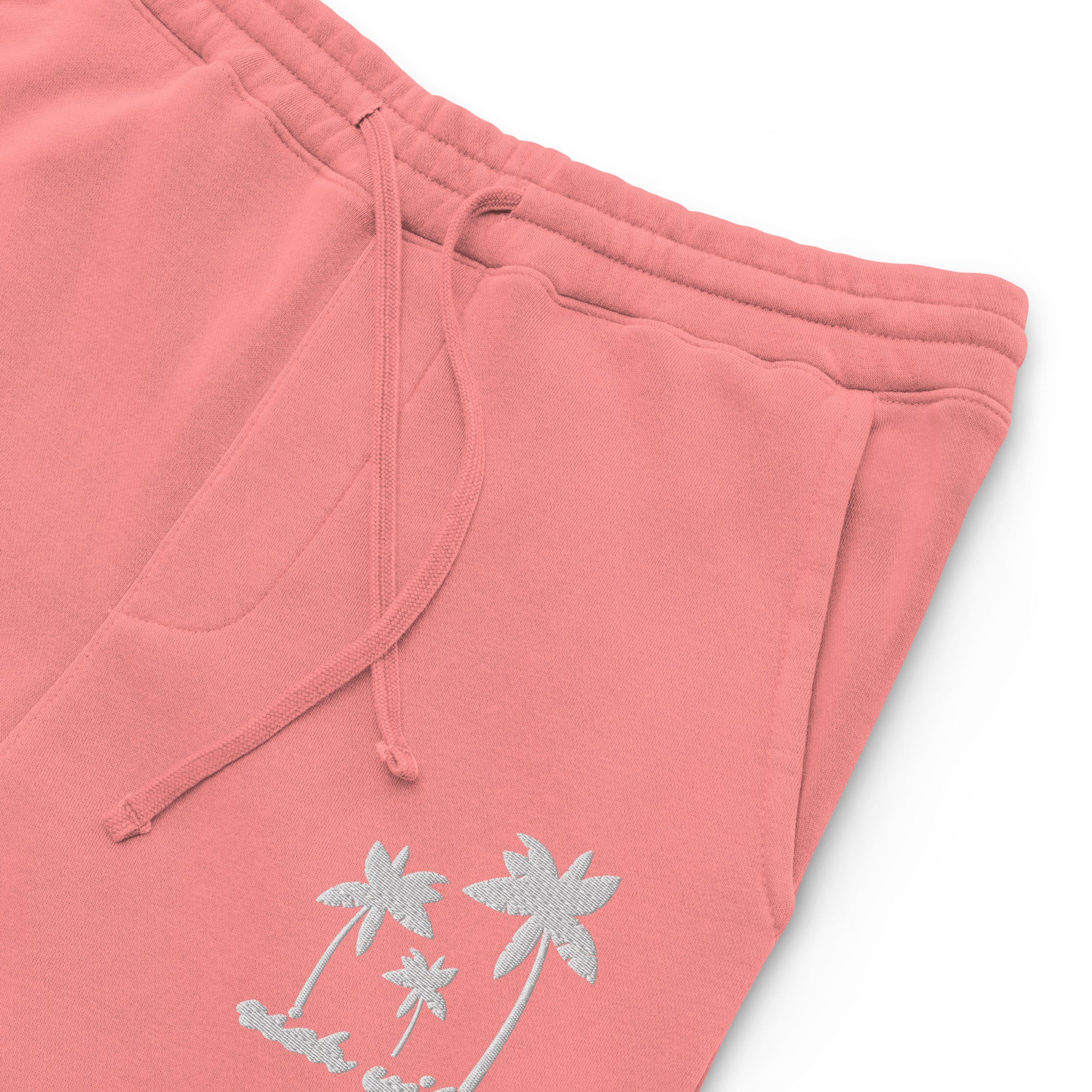 Rich Vibes 3 Palm Tree Silhouette - Unisex pigment-dyed sweatpants Peach