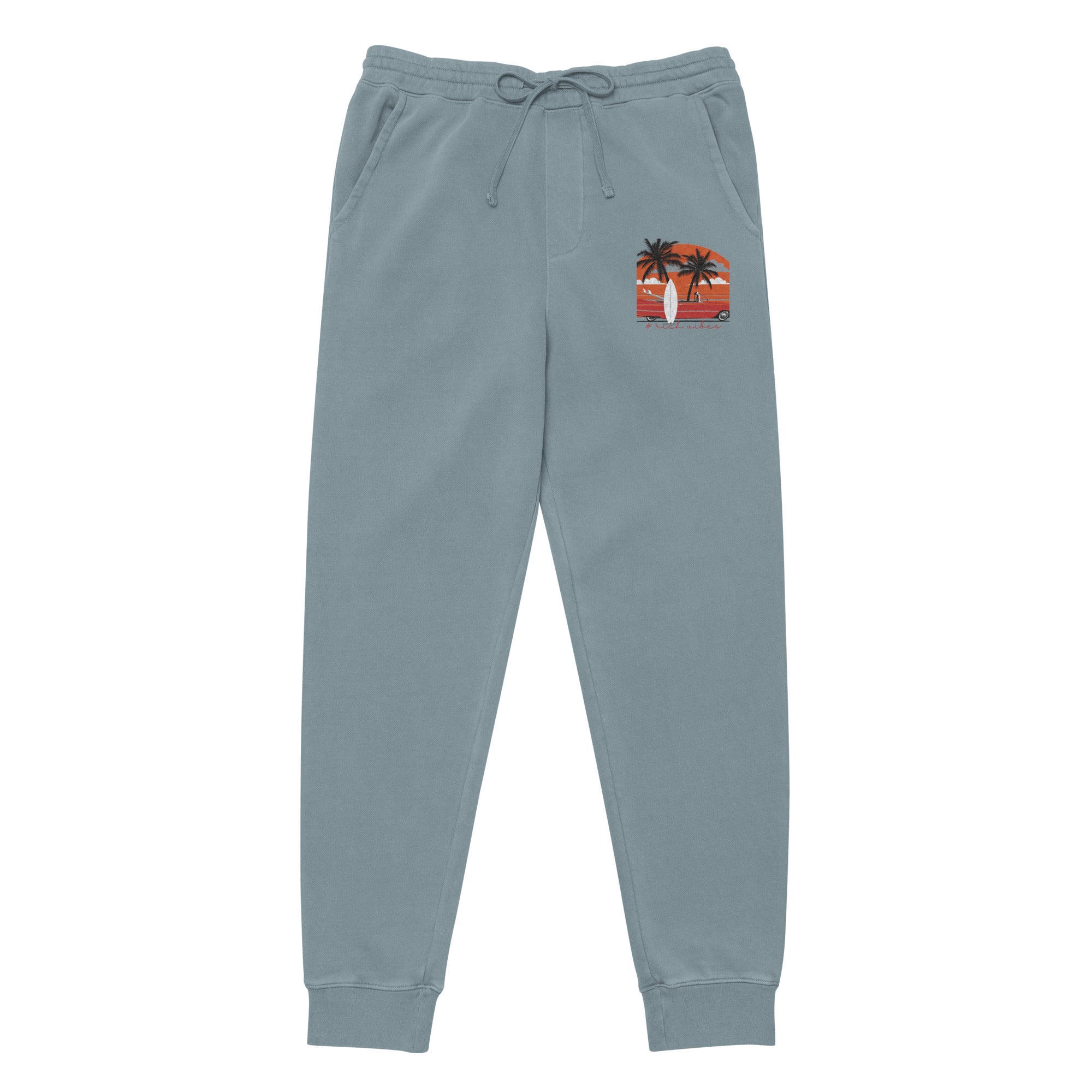 RV5 Surfs Up Sunset Classic Slate Blue - Unisex pigment-dyed sweatpants