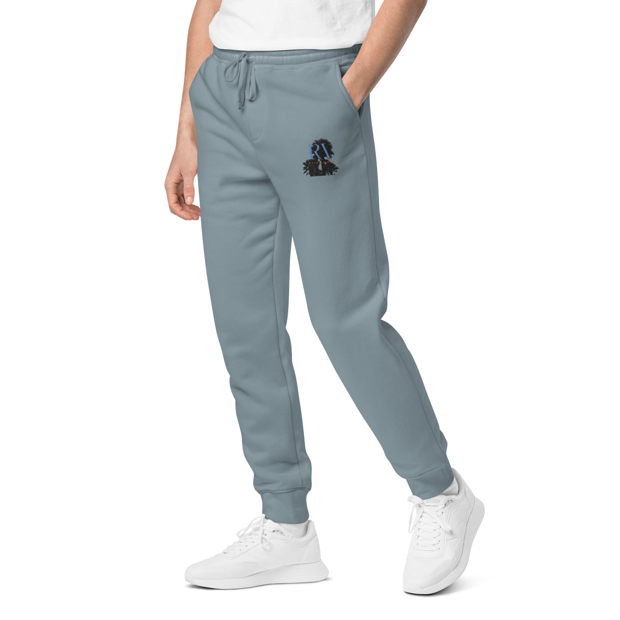 Rich Vibes RV Palm Trees Logo - Unisex pigment-dyed sweatpants