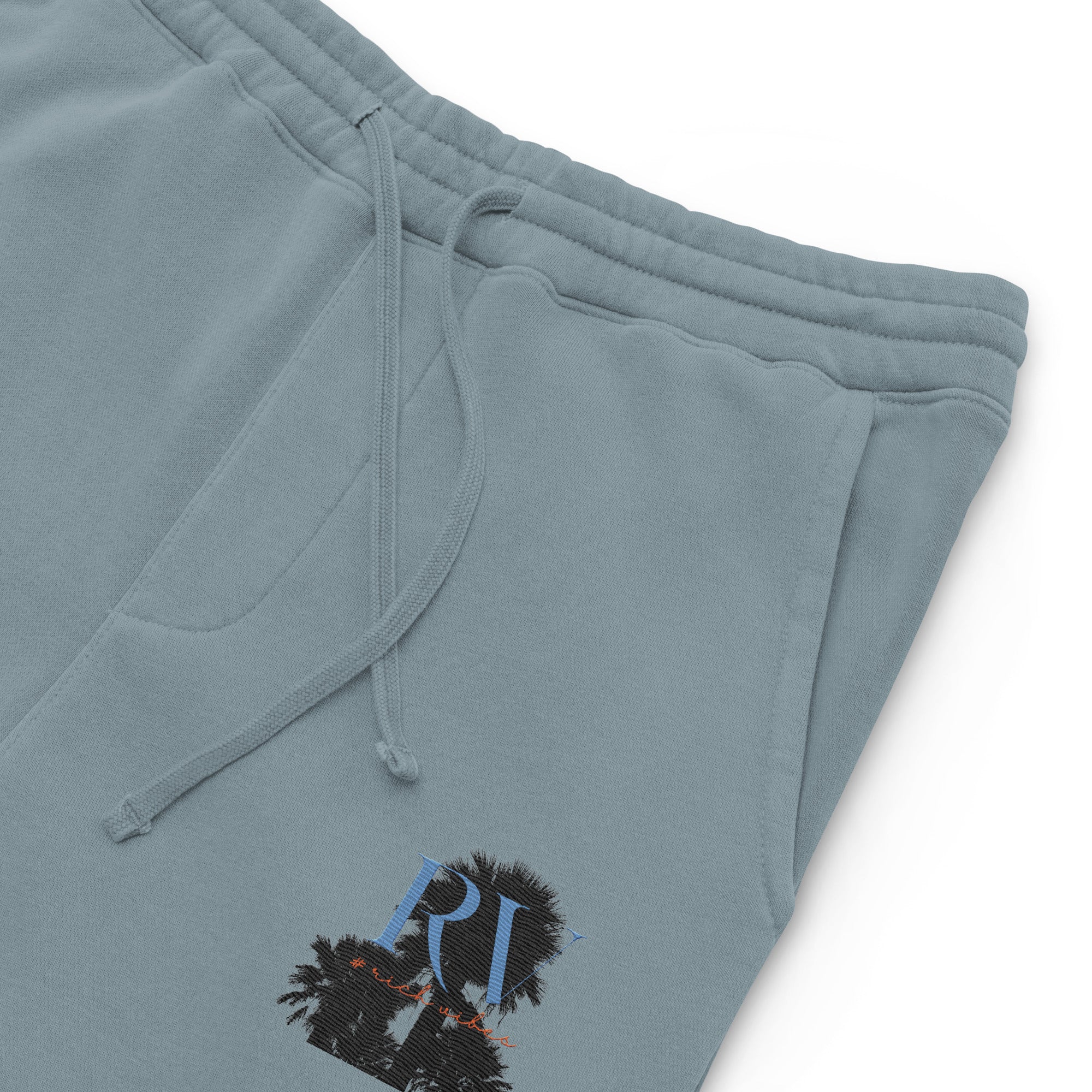 Rich Vibes RV Palm Trees Logo - Unisex pigment-dyed sweatpants