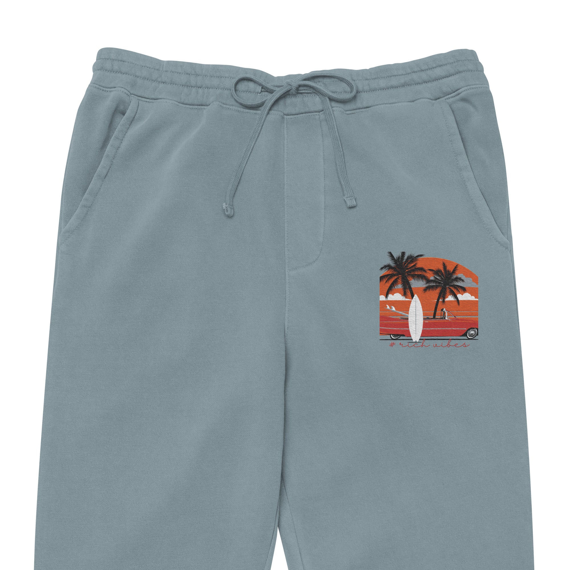 RV5 Surfs Up Sunset Classic Slate Blue - Unisex pigment-dyed sweatpants