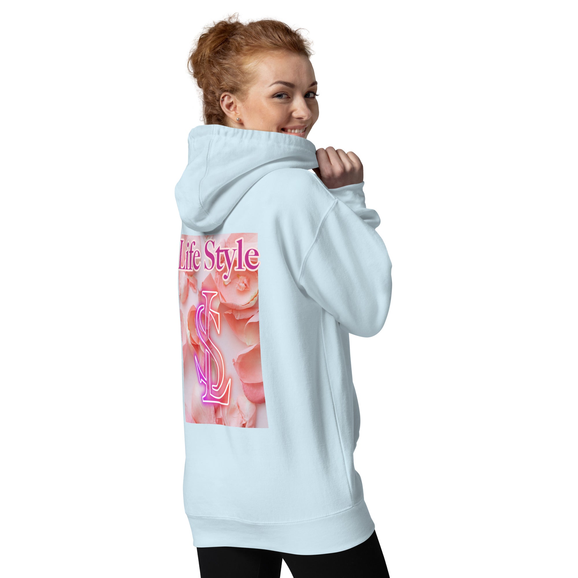 Vineyard Vibes LS Pink Rose Pedals LifeStyle - Unisex Hoodie