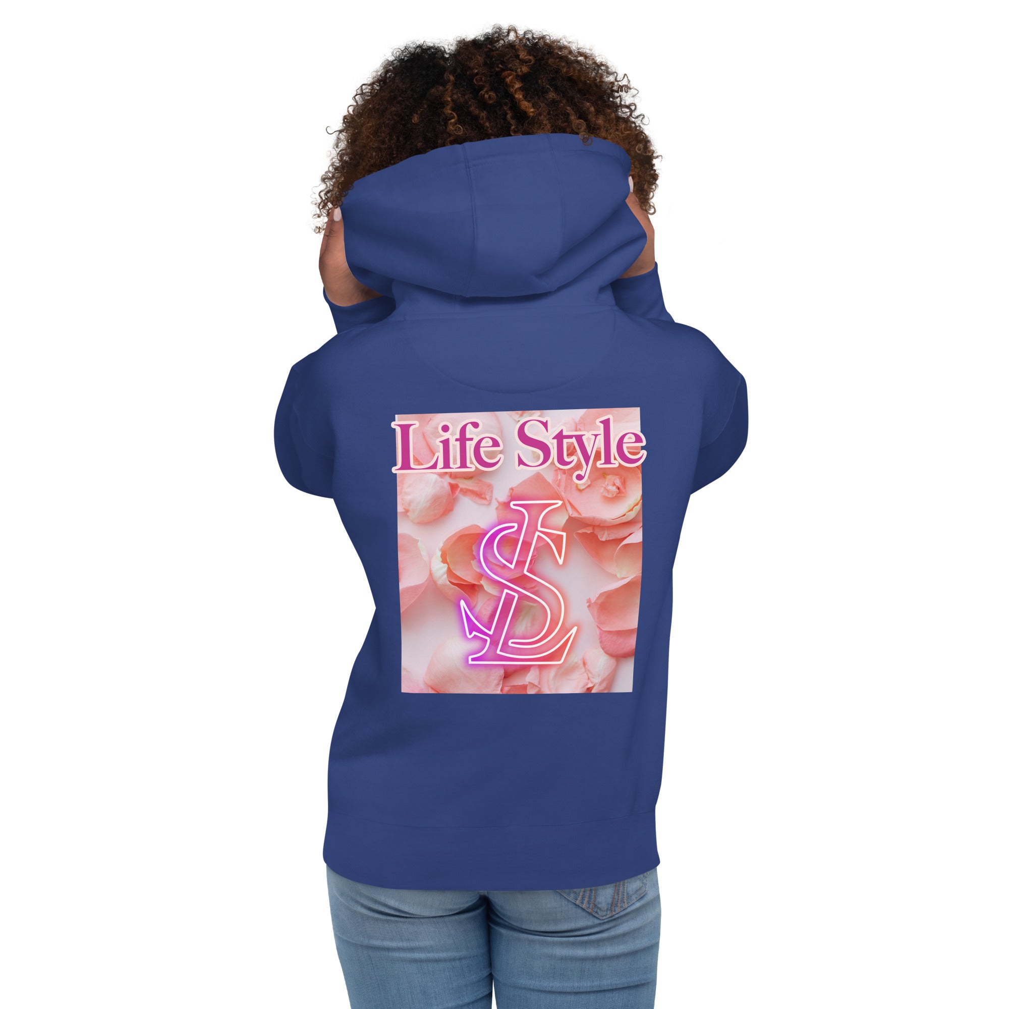 Vineyard Vibes LS Pink Rose Pedals LifeStyle - Unisex Hoodie