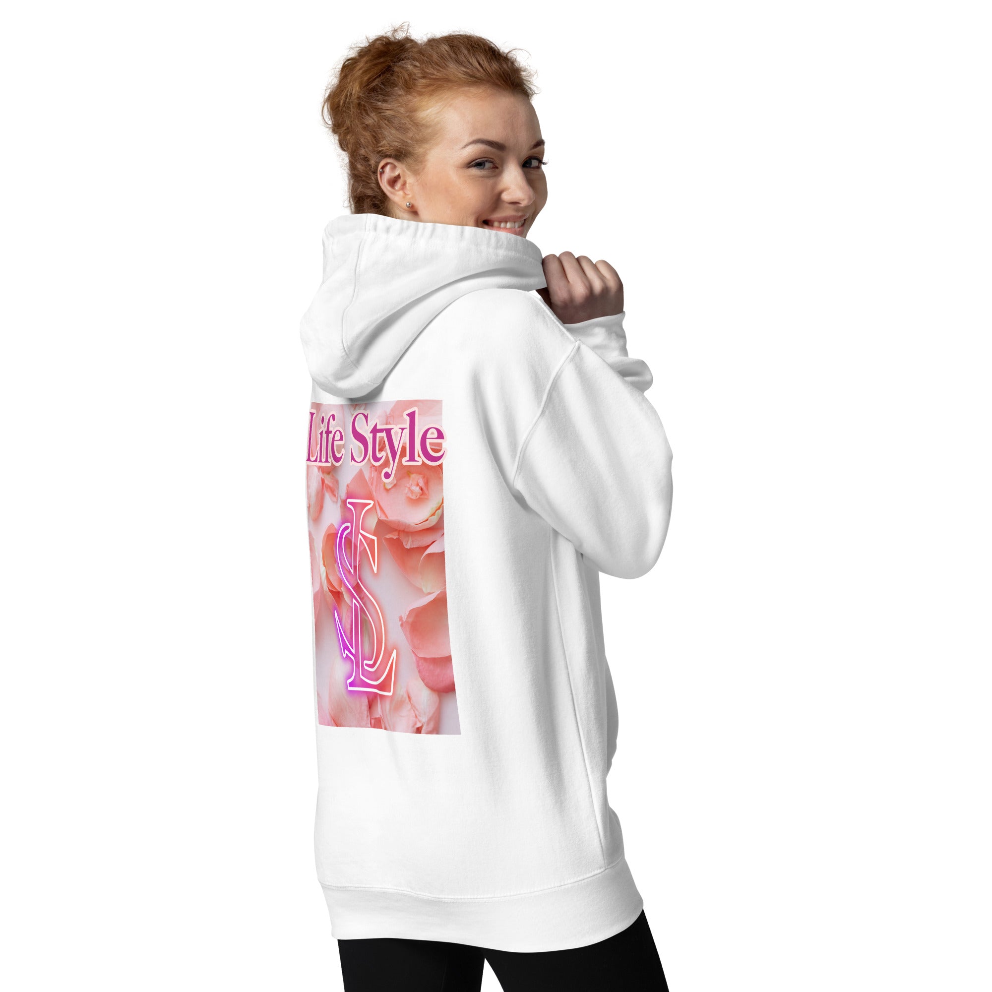 Vineyard Vibes LS Pink Rose Pedals LifeStyle - Unisex Hoodie