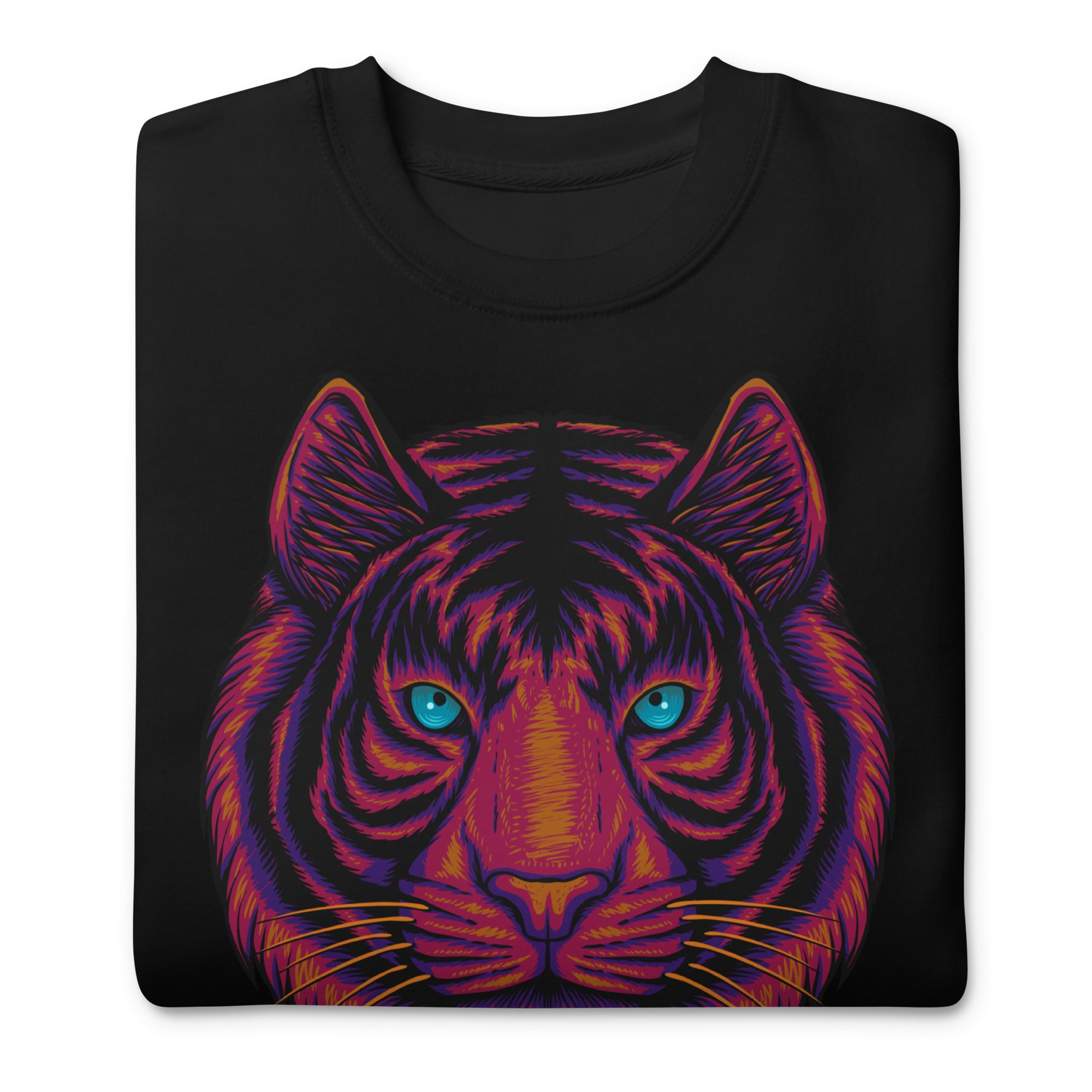 Vineyard Vibes Pink Tiger Silhouette - Unisex Premium Sweatshirt | Cotton Heritage