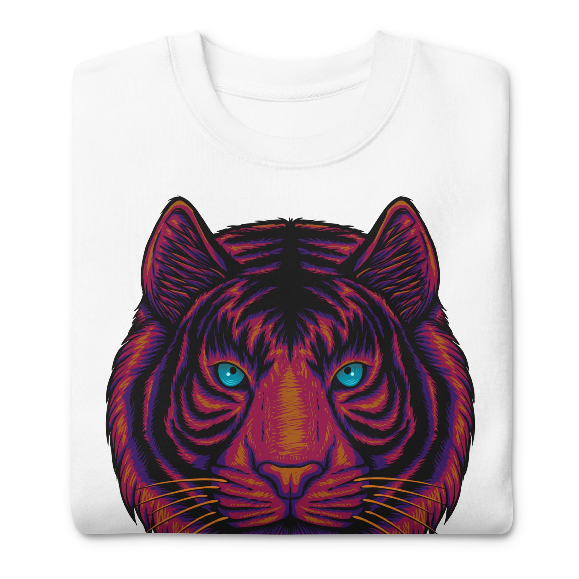 Vineyard Vibes Pink Tiger Silhouette - Unisex Premium Sweatshirt | Cotton Heritage