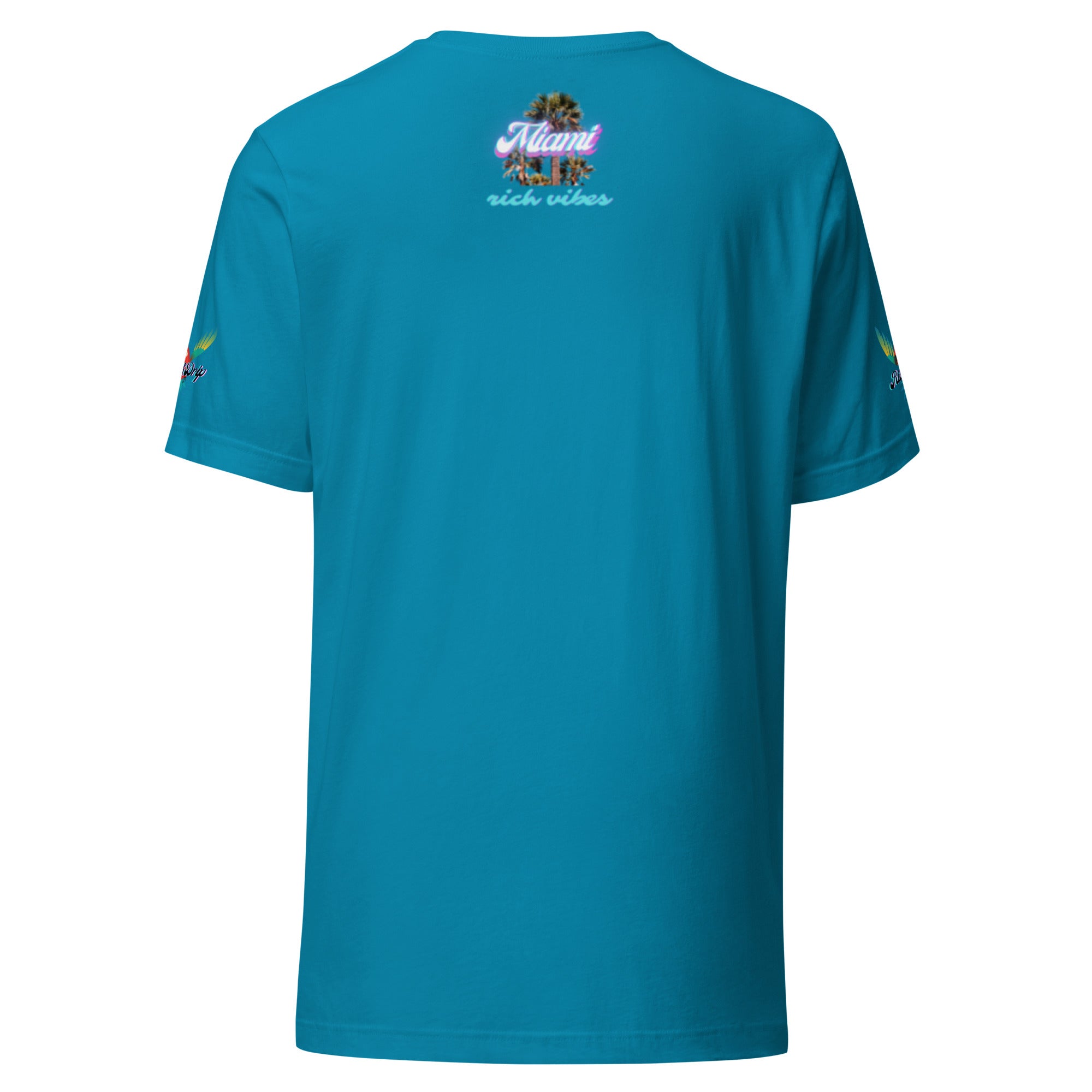 RV Rich Drip Miami Palm Tree Silhouette Turquoise - Unisex t-shirt