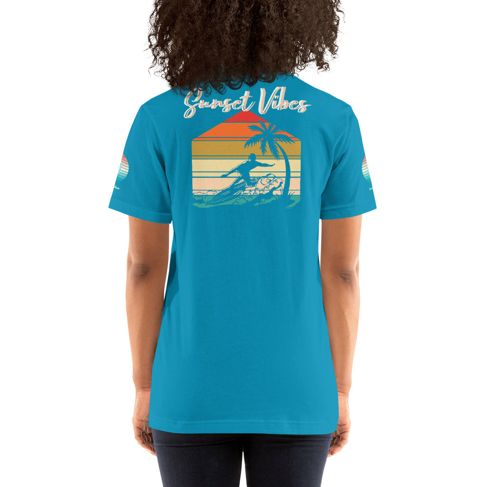 Sunset Vibes Beach Surf Creation 1.0 - Unisex t-shirt Pastel