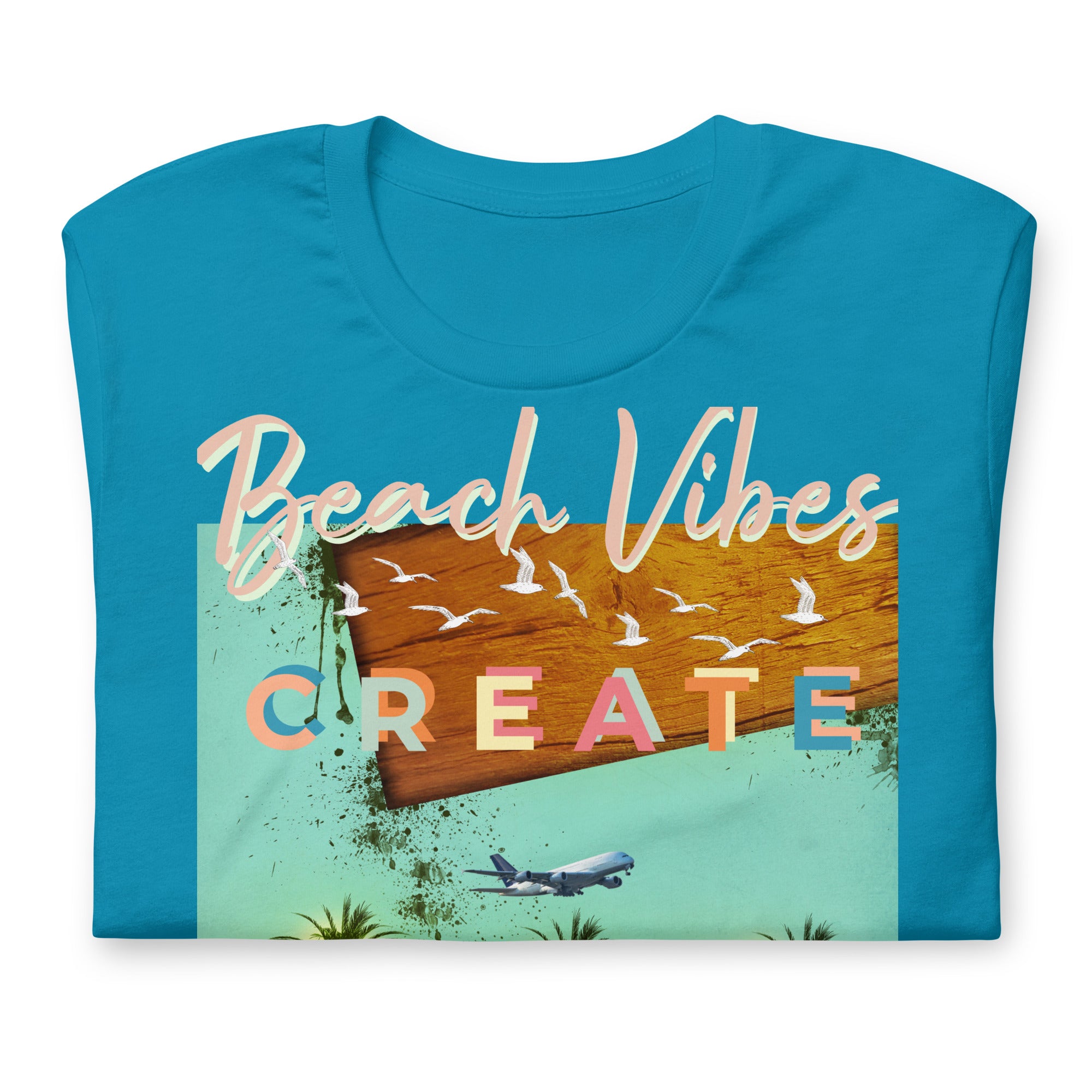 Sunset Vibes Beach Surf Creation 1.0 - Unisex t-shirt Pastel
