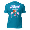 Rich Vibes Miami Pink Palm Afro Diva Drip Print - Unisex t-shirt Black