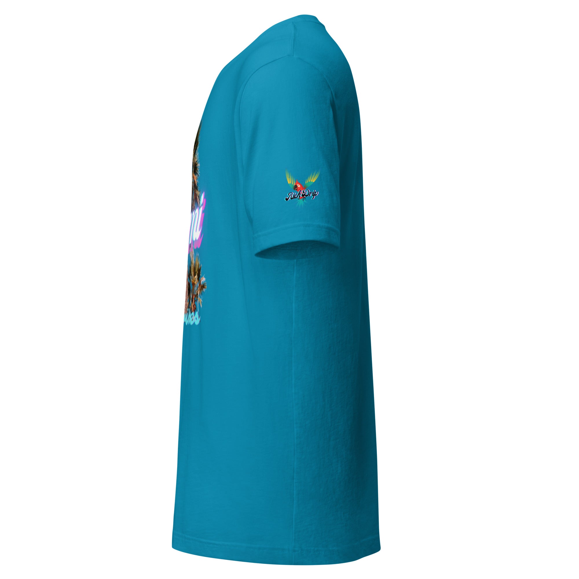 RV Rich Drip Miami Palm Tree Silhouette Turquoise - Unisex t-shirt