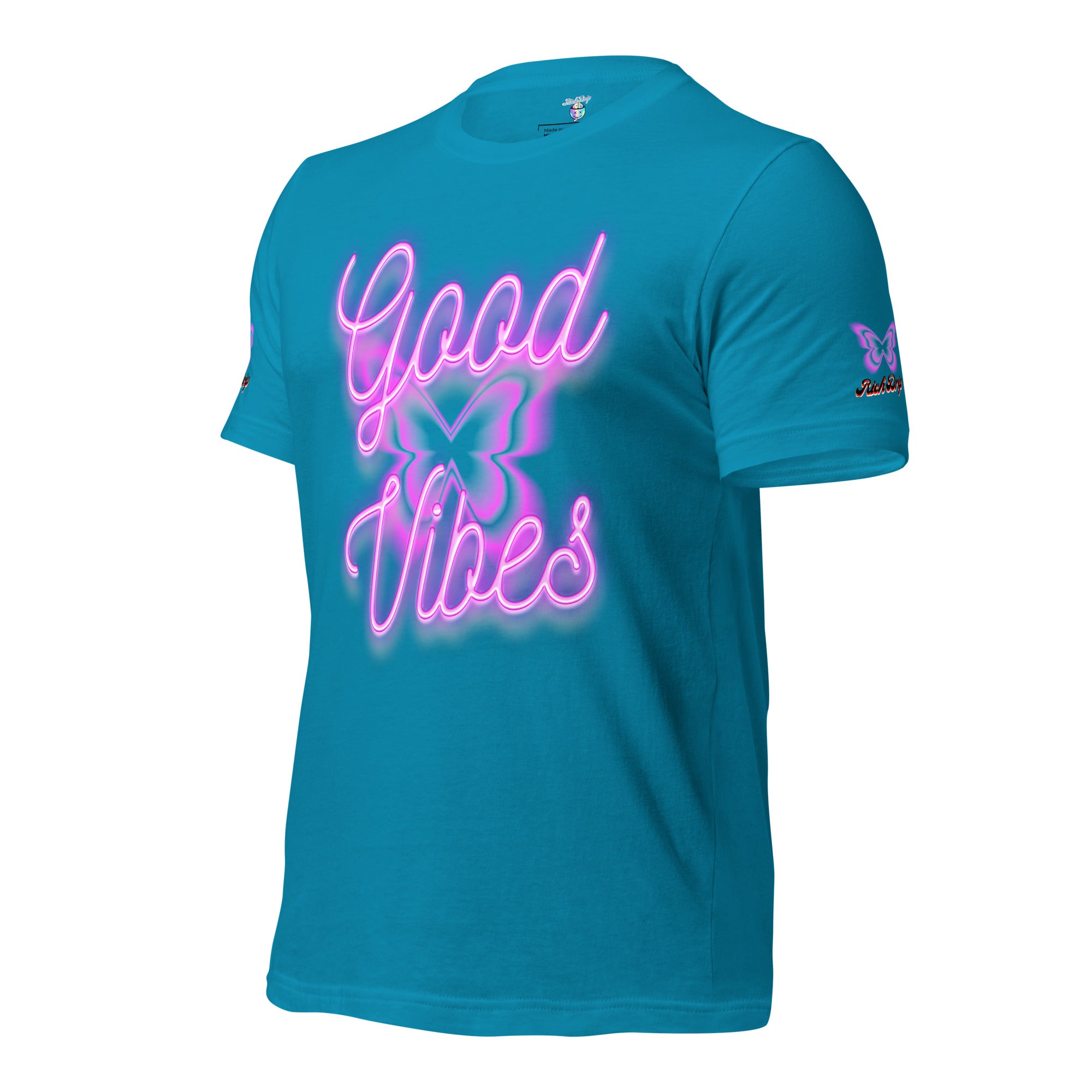 Rich Good Vibes Purple ButterFly "Enjoy Every Moment" - Unisex t-shirt