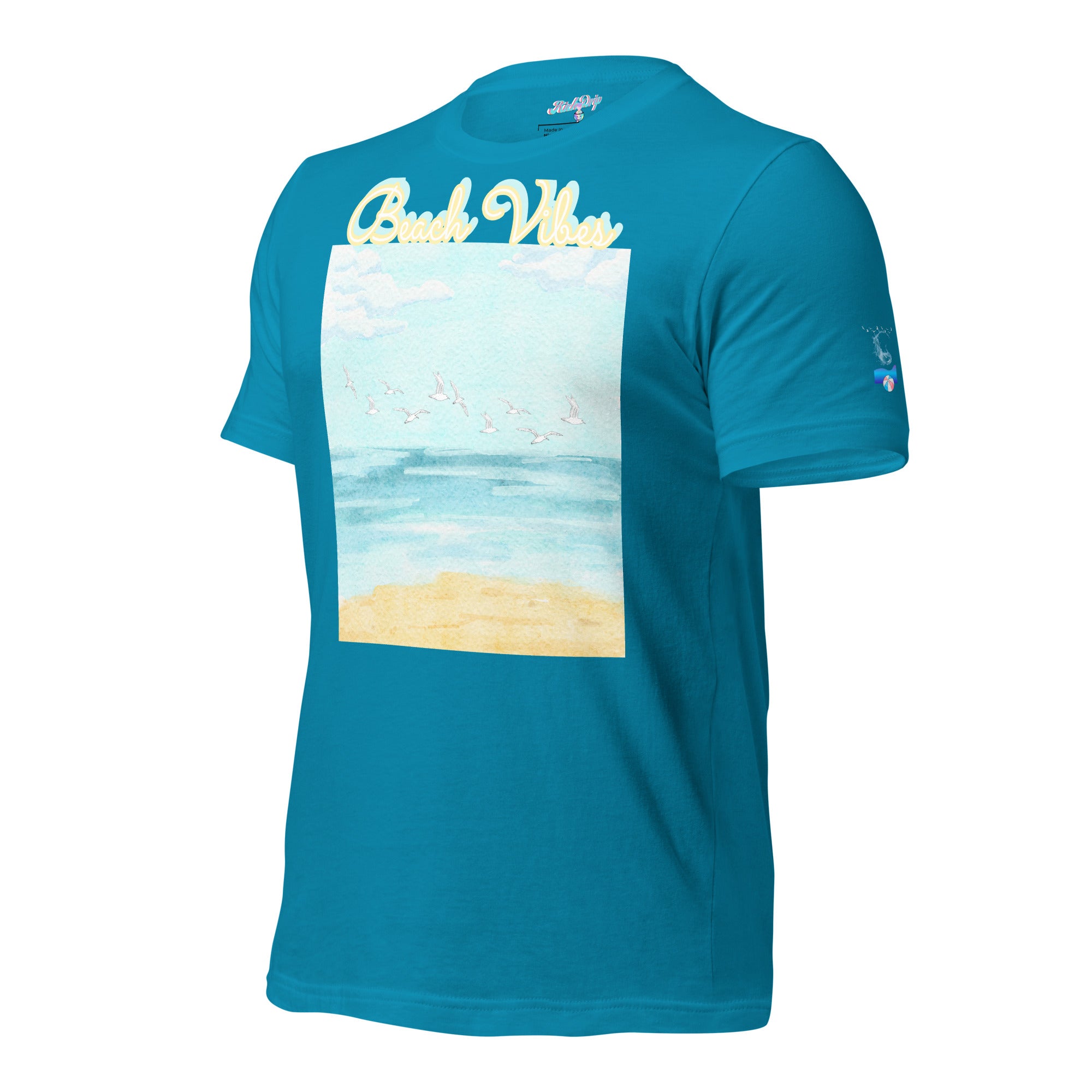 Rich Drip Blue Skies Beach Vibes RR - Unisex t-shirt Pastel