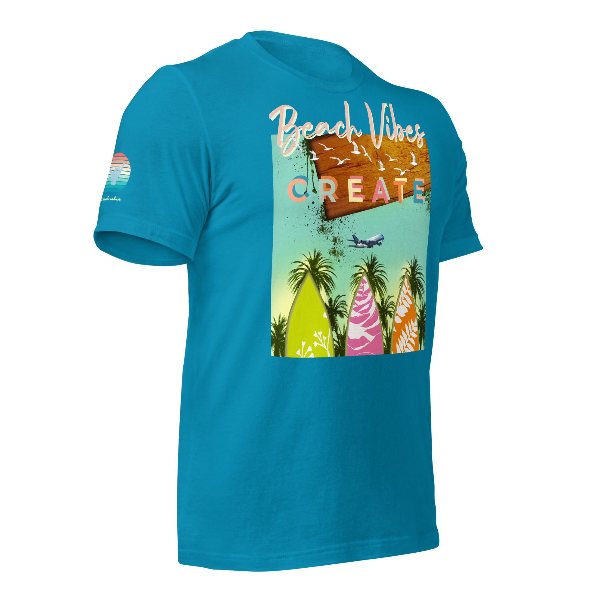 Sunset Vibes Beach Surf Creation 1.0 - Unisex t-shirt Pastel