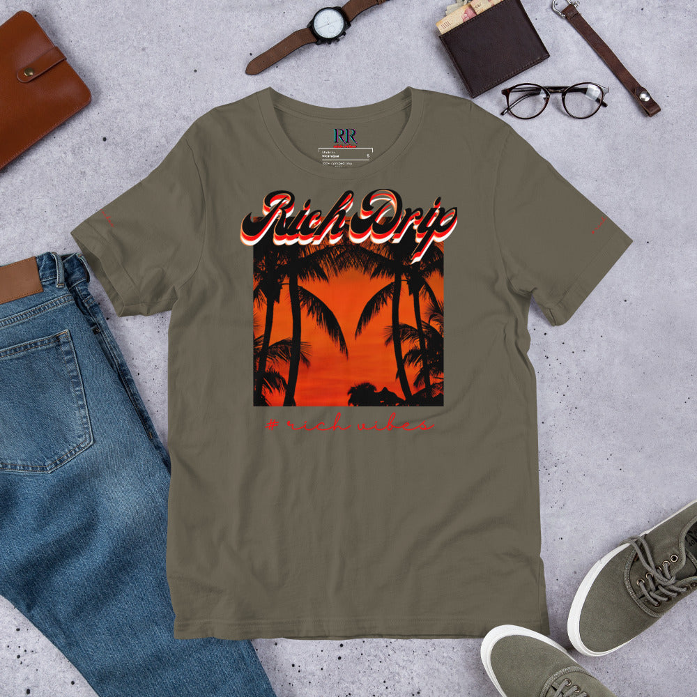 RV5 Red Sunset Squared Circle - Unisex Staple T-Shirt | Bella + Canvas 3001