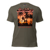 RV5 Red Sunset Palm Tree Silhouette - Unisex Staple T-Shirt | Bella + Canvas 3001