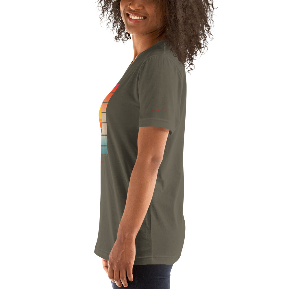 RV5 Sunset Squared Circle - Unisex Staple T-Shirt | Bella + Canvas 3001