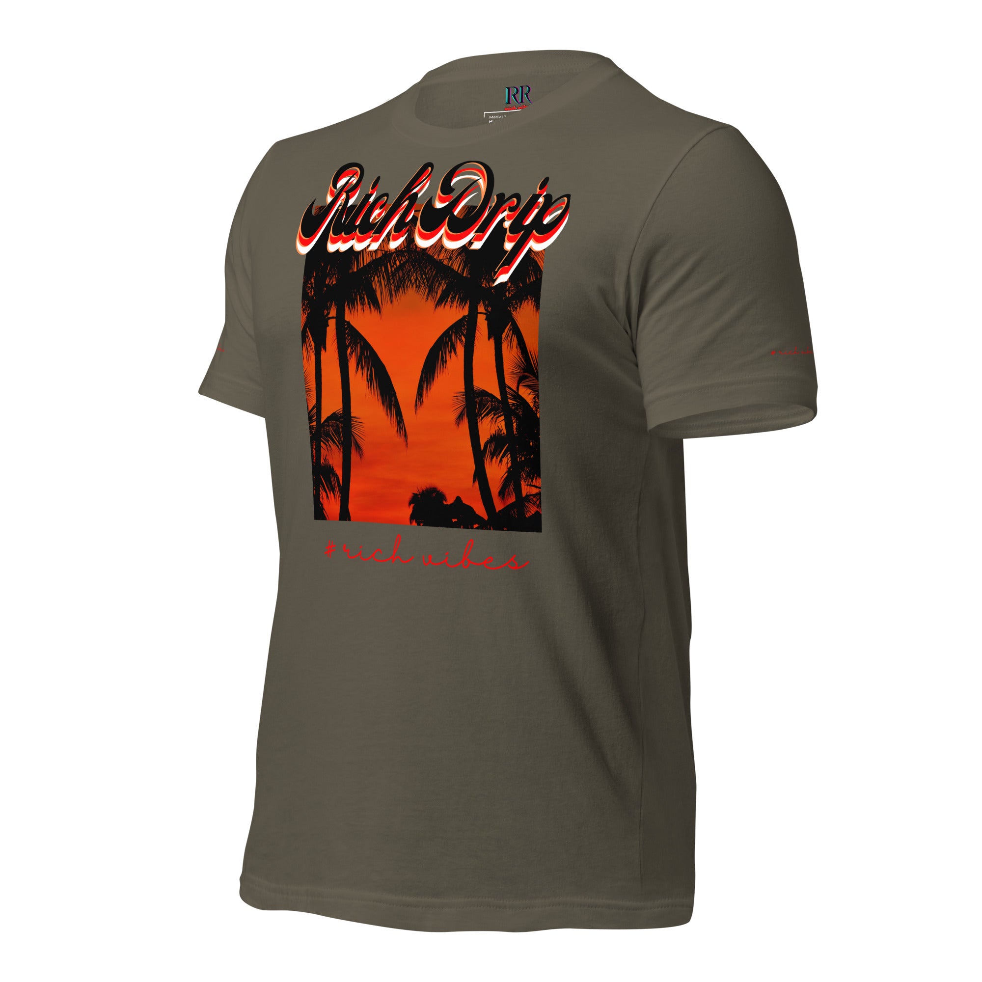 RV5 Red Sunset Squared Circle - Unisex Staple T-Shirt | Bella + Canvas 3001