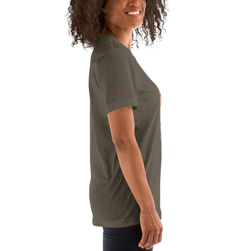 RV5 Sunset Squared Circle - Unisex Staple T-Shirt | Bella + Canvas 3001