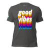 Rich Drip Good Vibes Multi Colored Circle - Unisex t-shirt Grey