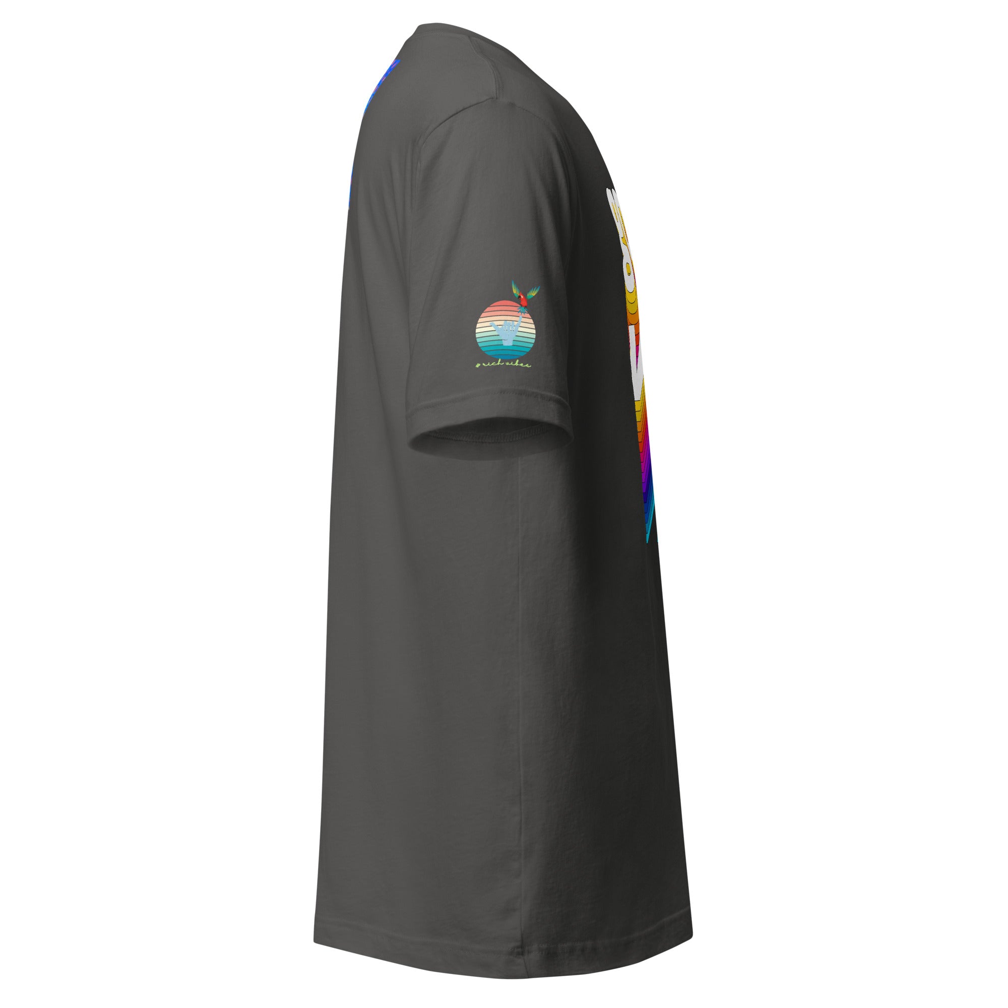 Rich Drip Good Vibes Multi Colored Circle - Unisex t-shirt Grey