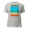 Rich Vibes Multi Colored Beach Sunset Drip - Unisex t-shirt Asphalt Grey