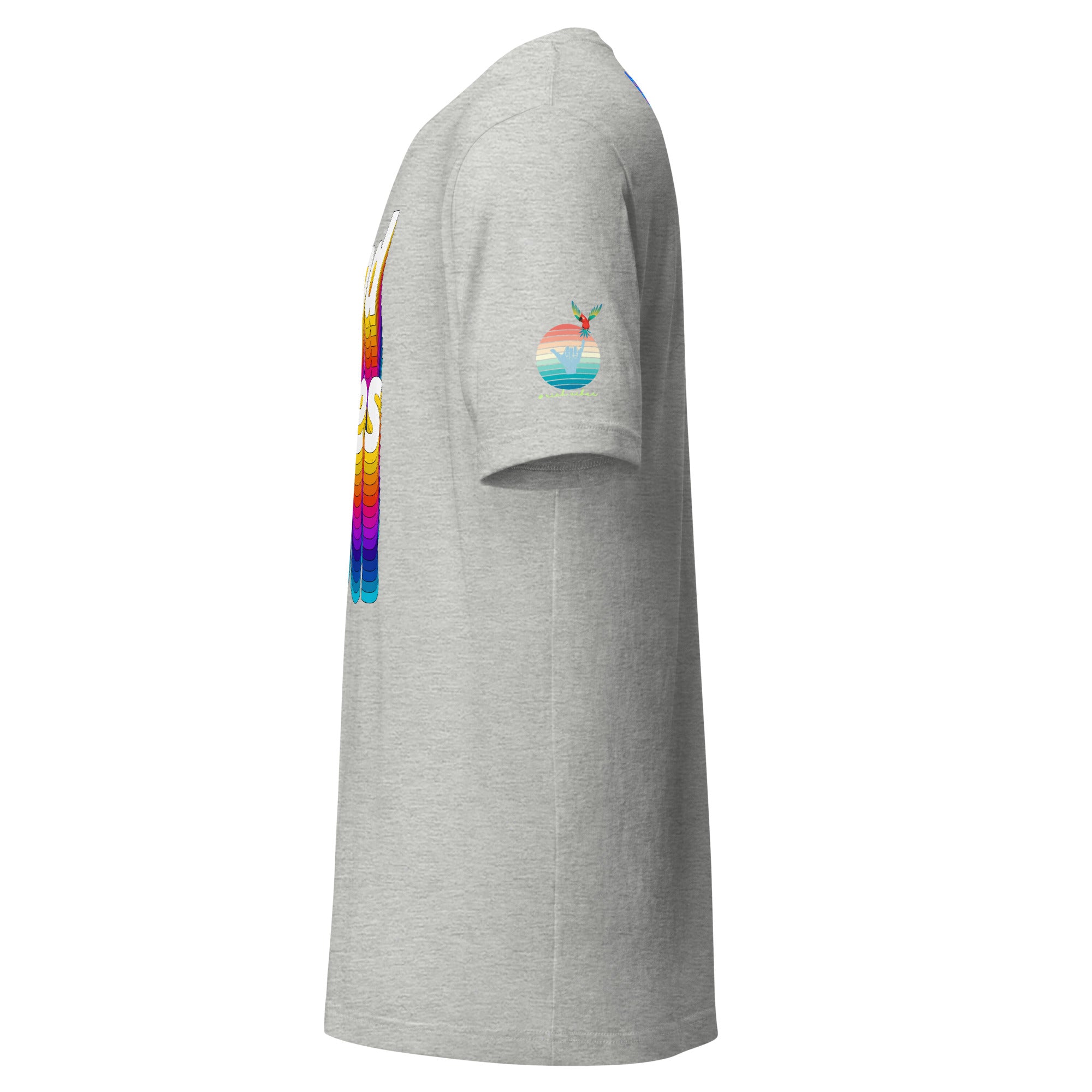 Rich Drip Good Vibes Multi Colored Circle - Unisex t-shirt Grey