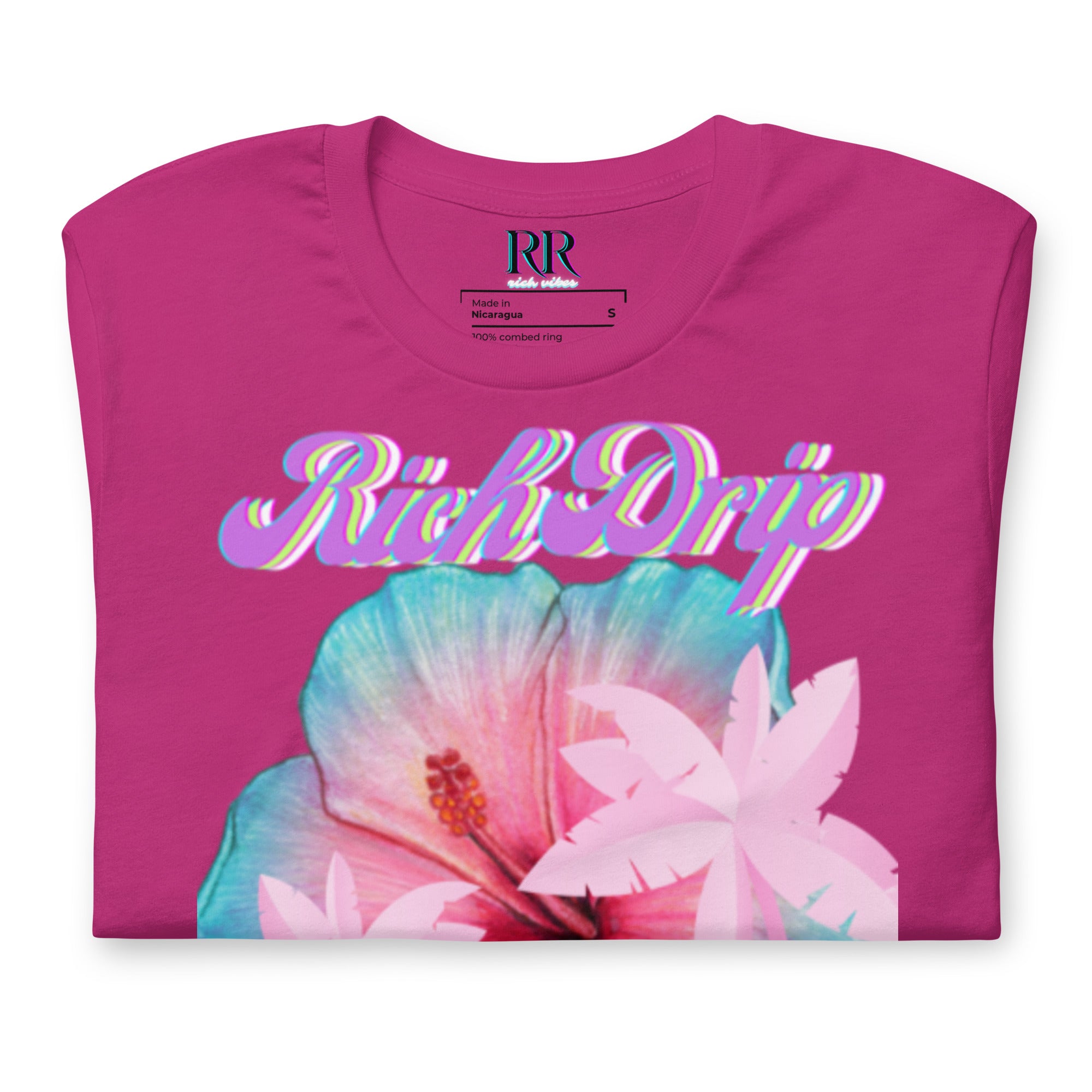 RV Rich Drip Her King Tropical Pink Palm Tree - Unisex t-shirt Sherbert