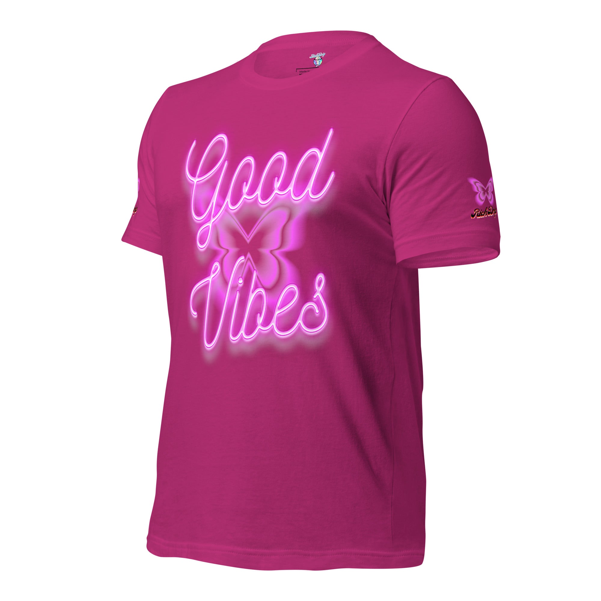 Rich Good Vibes Purple ButterFly "Enjoy Every Moment" - Unisex t-shirt