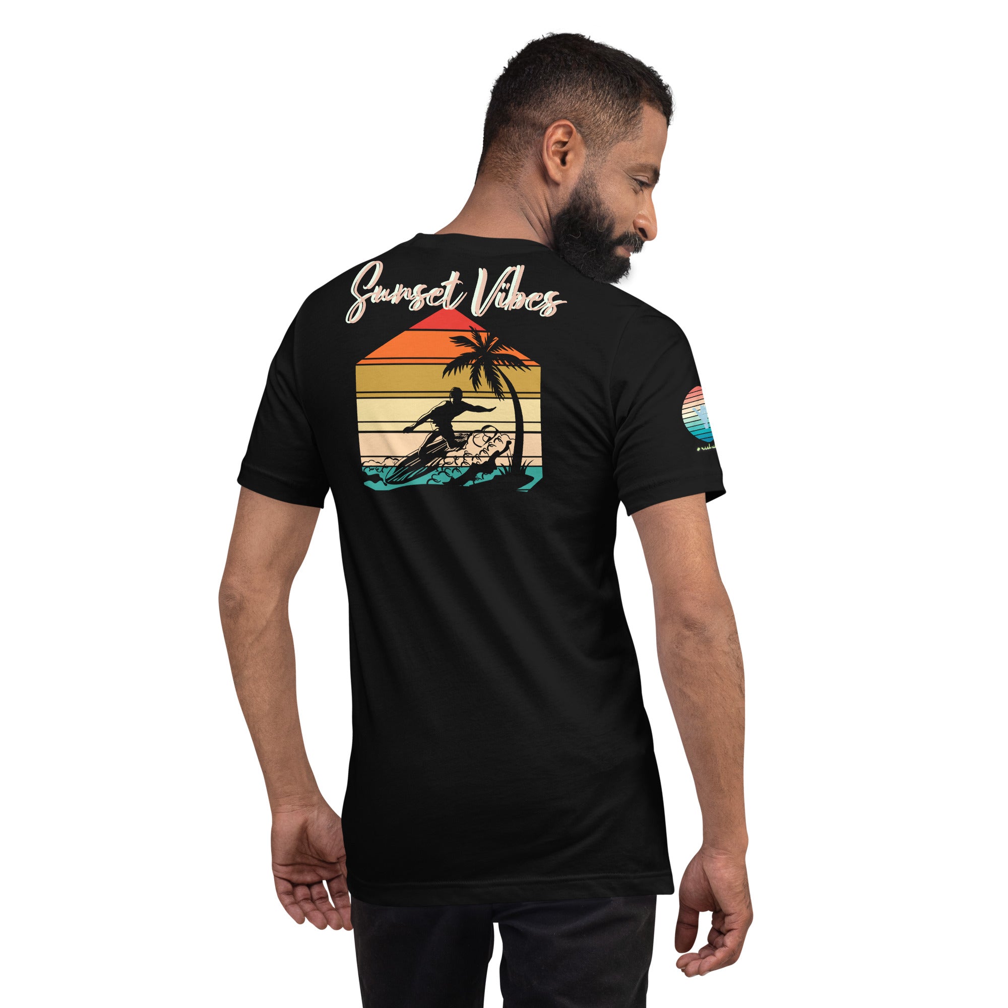 Sunset Vibes Beach Surf Creation 1.0 - Unisex t-shirt Black