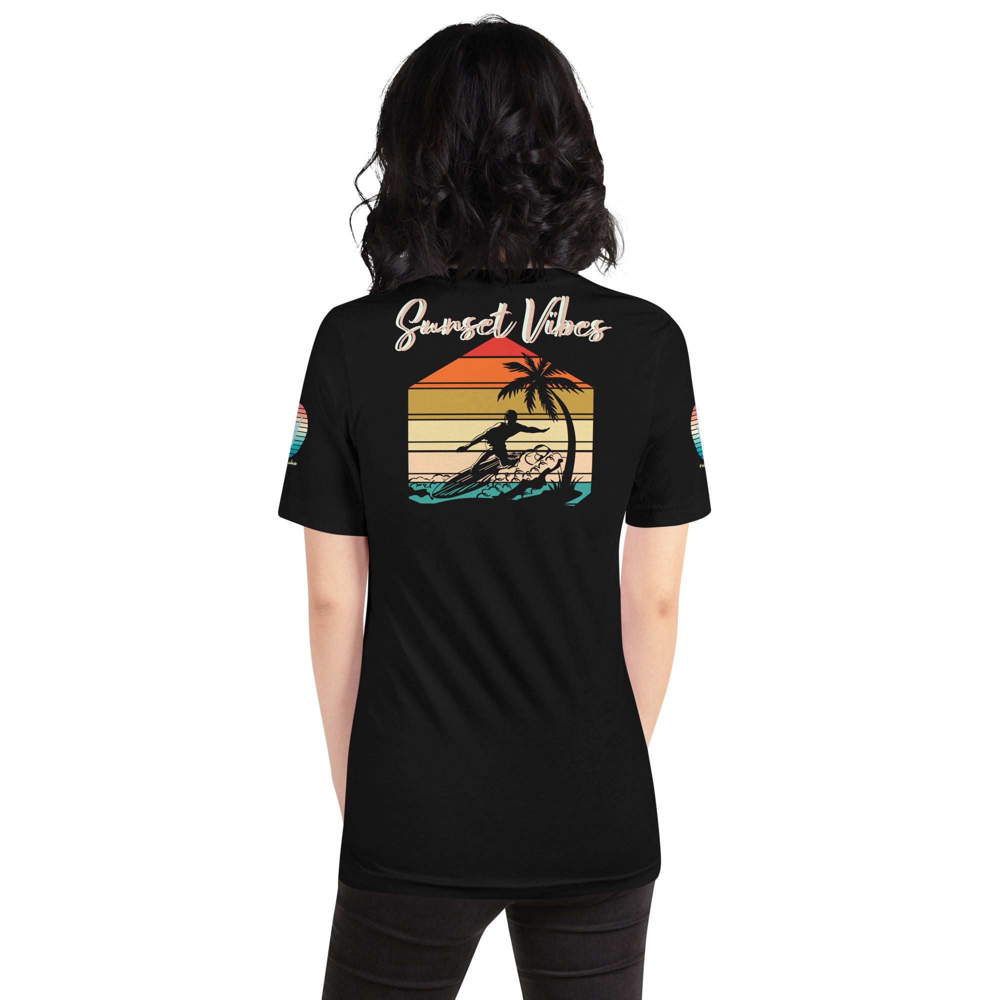 Sunset Vibes Beach Surf Creation 1.0 - Unisex t-shirt Black